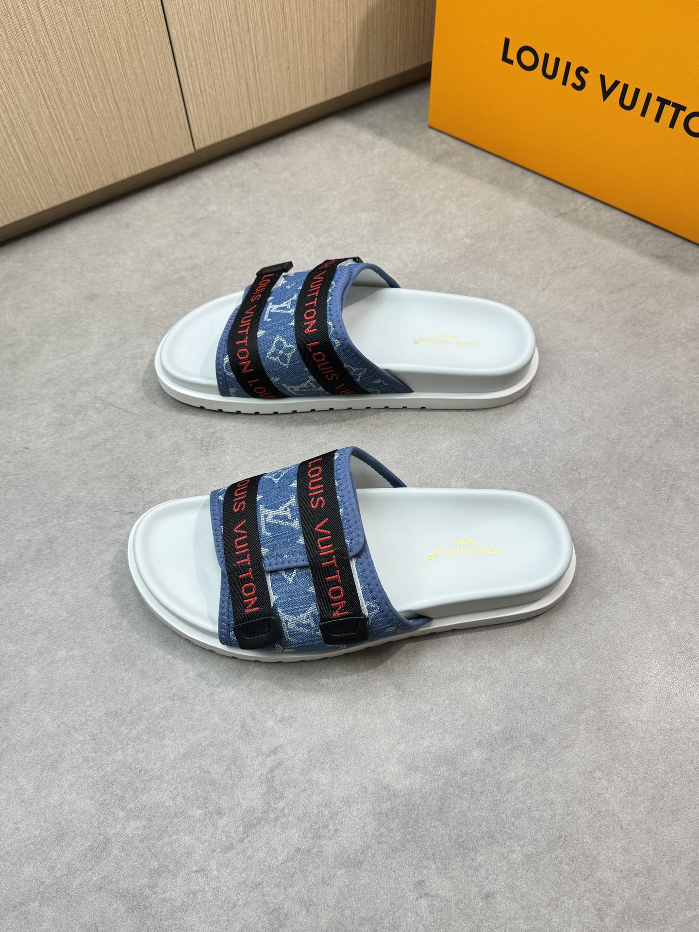 Louis Vuitton Sandal Blue Logo, Premium Quality, Comfortable and Stylish 4 i1746636620 9714 2