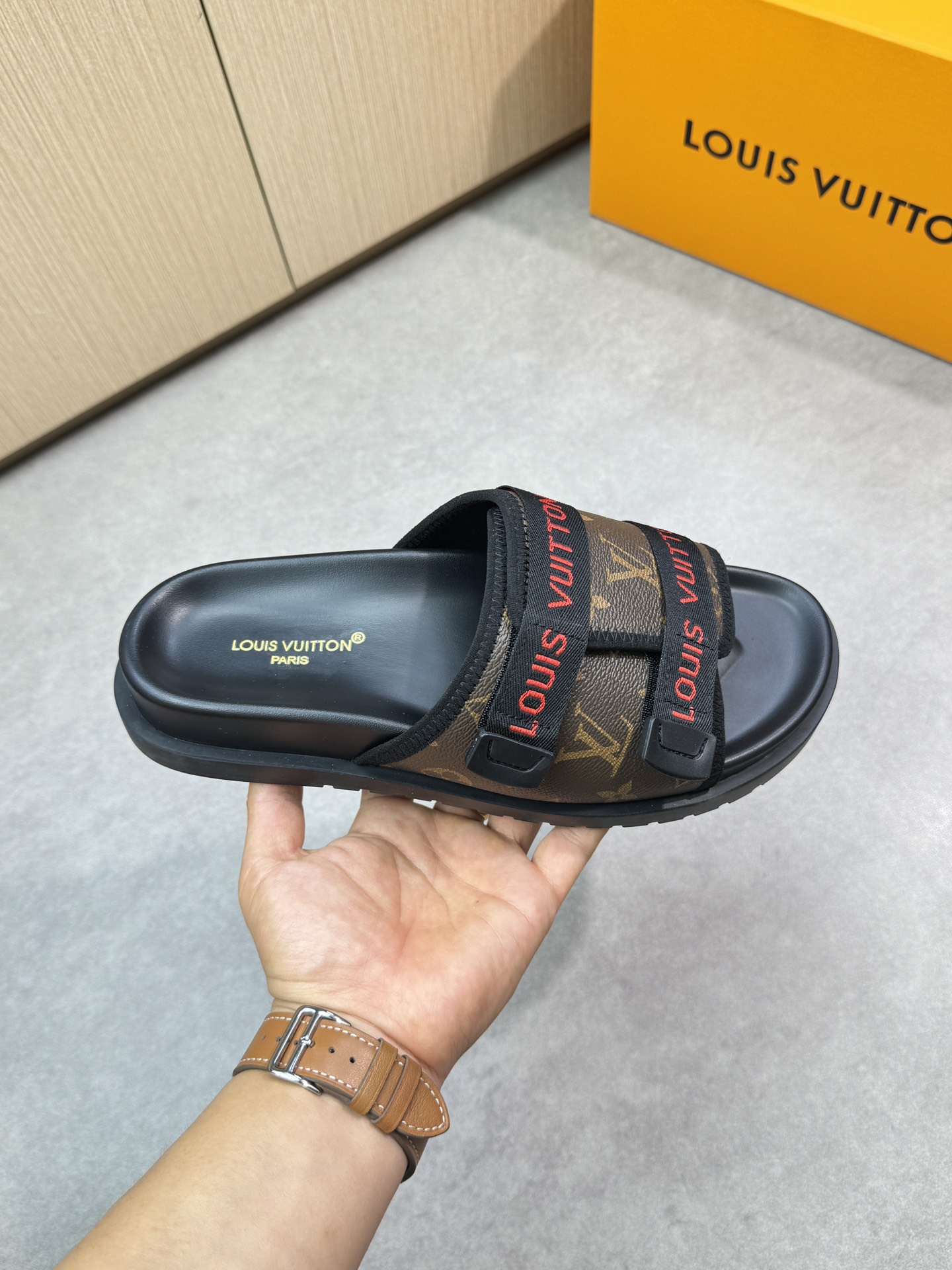 Louis Vuitton Men's Monogram Canvas Sandal Comfortable and Stylish 5 i1746636643 3172 3