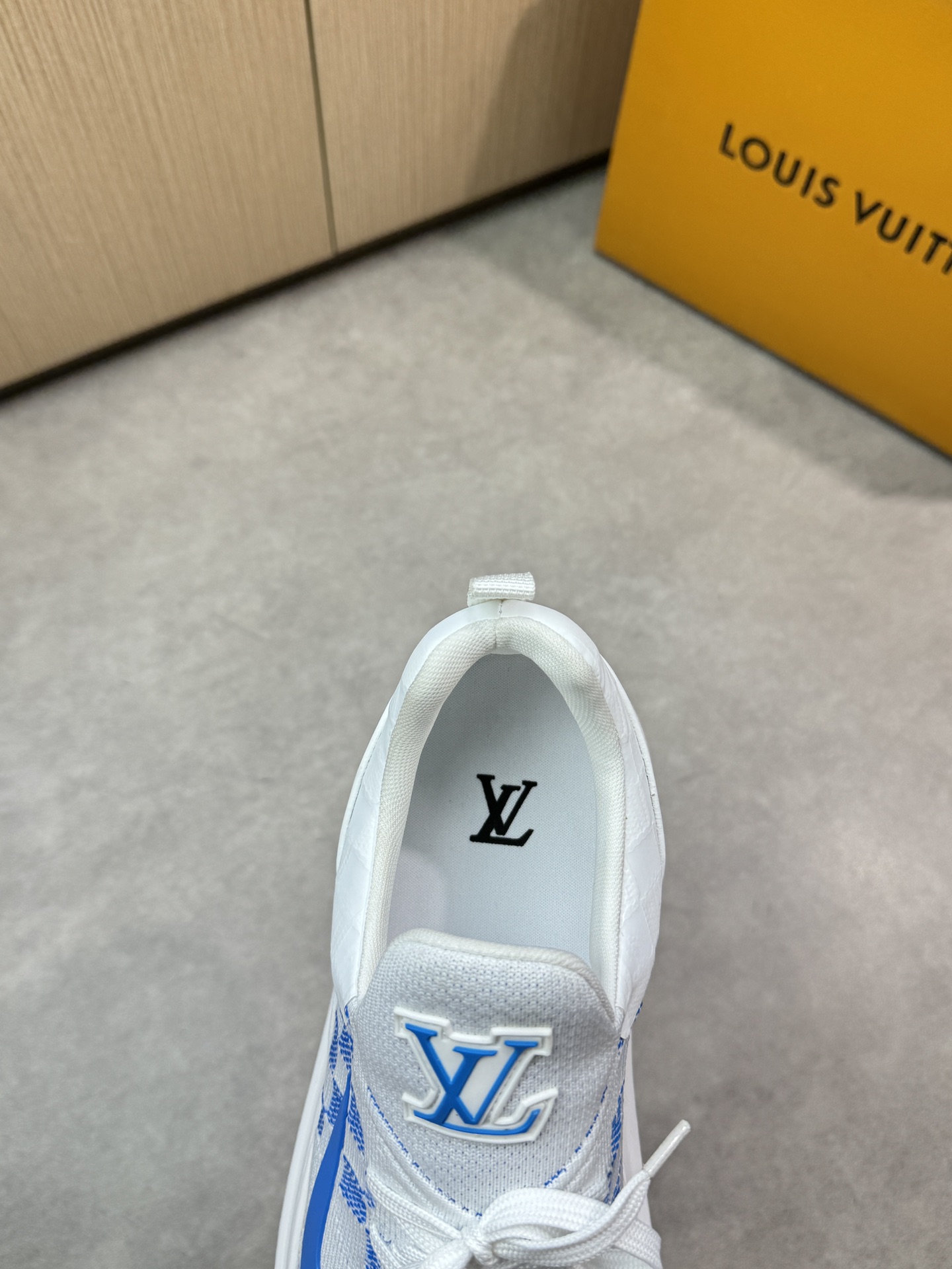 Louis Vuitton Men's Blue & White Knit Sneakers - High Quality, Size 39-44 8 i1746726843 2458 6