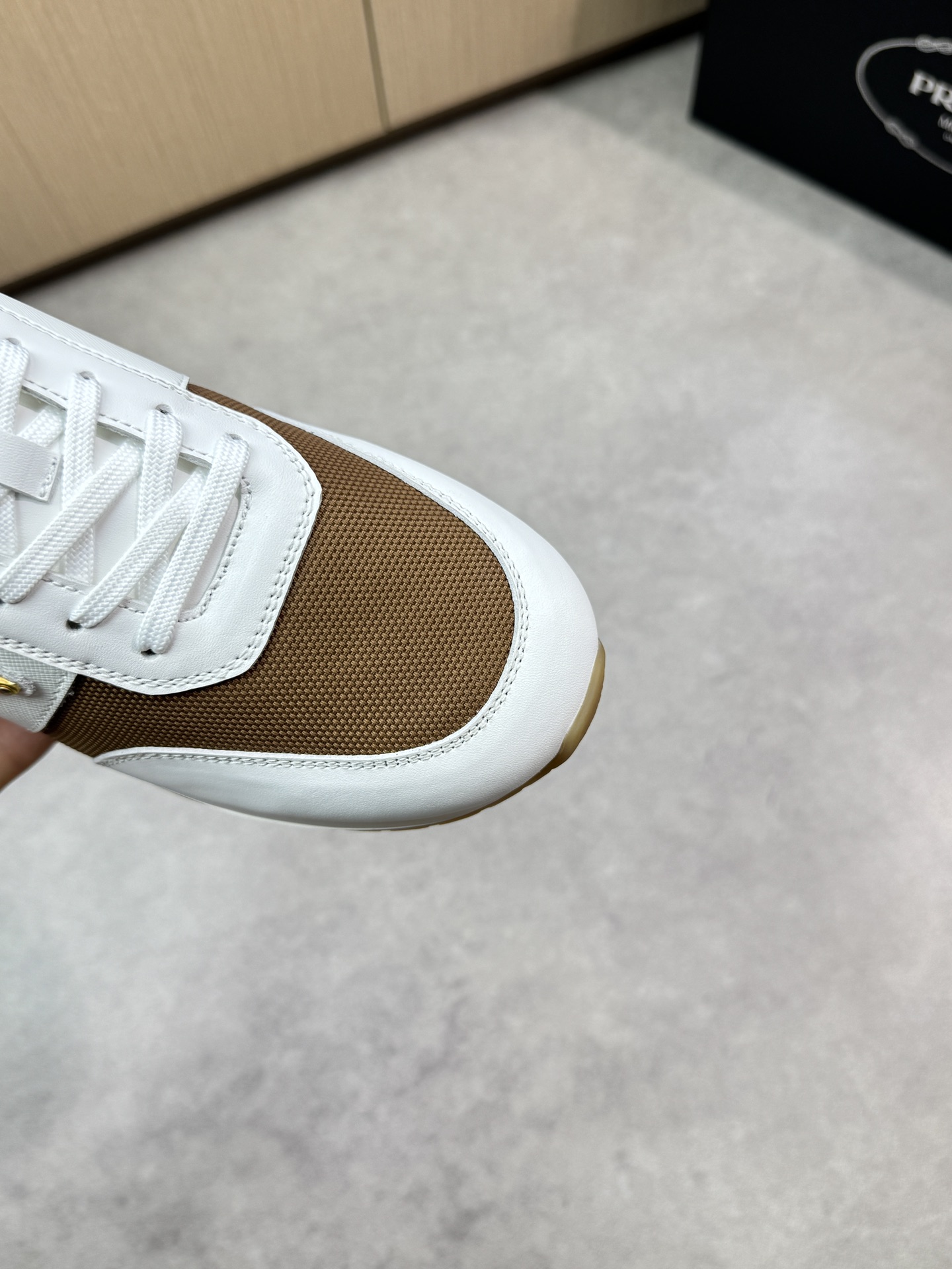 Prada Men's Nappa Leather & Canvas Lace-Up Sneakers - Size 38-44 7 i1746984633 4155 5