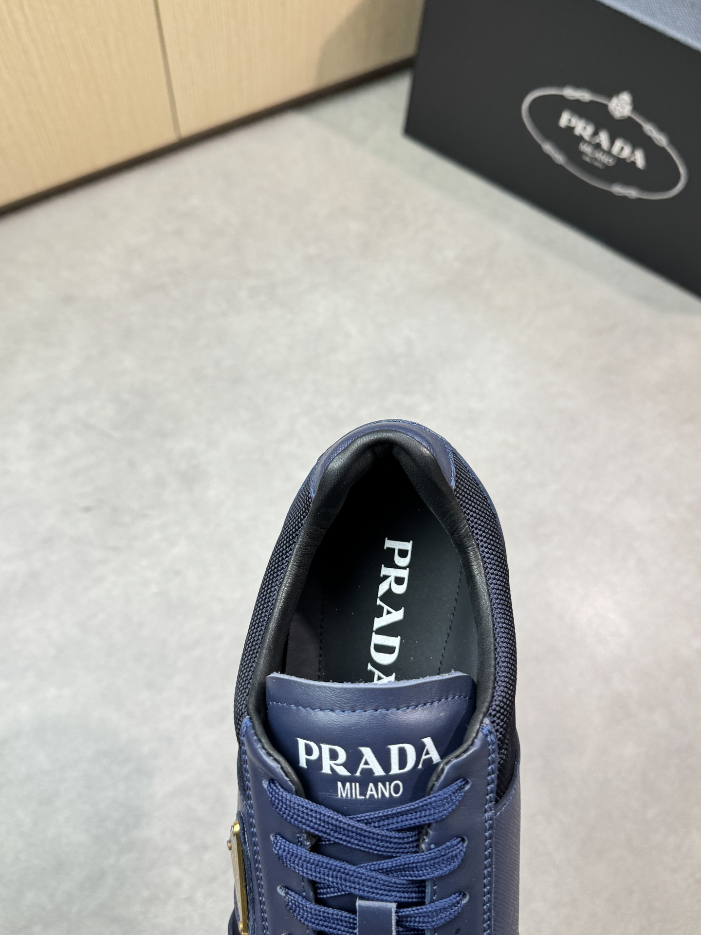 Prada Men's Nappa Leather & Fabric Casual Sneakers - Blue, Size 38-44 8 i1746984704 9814 6