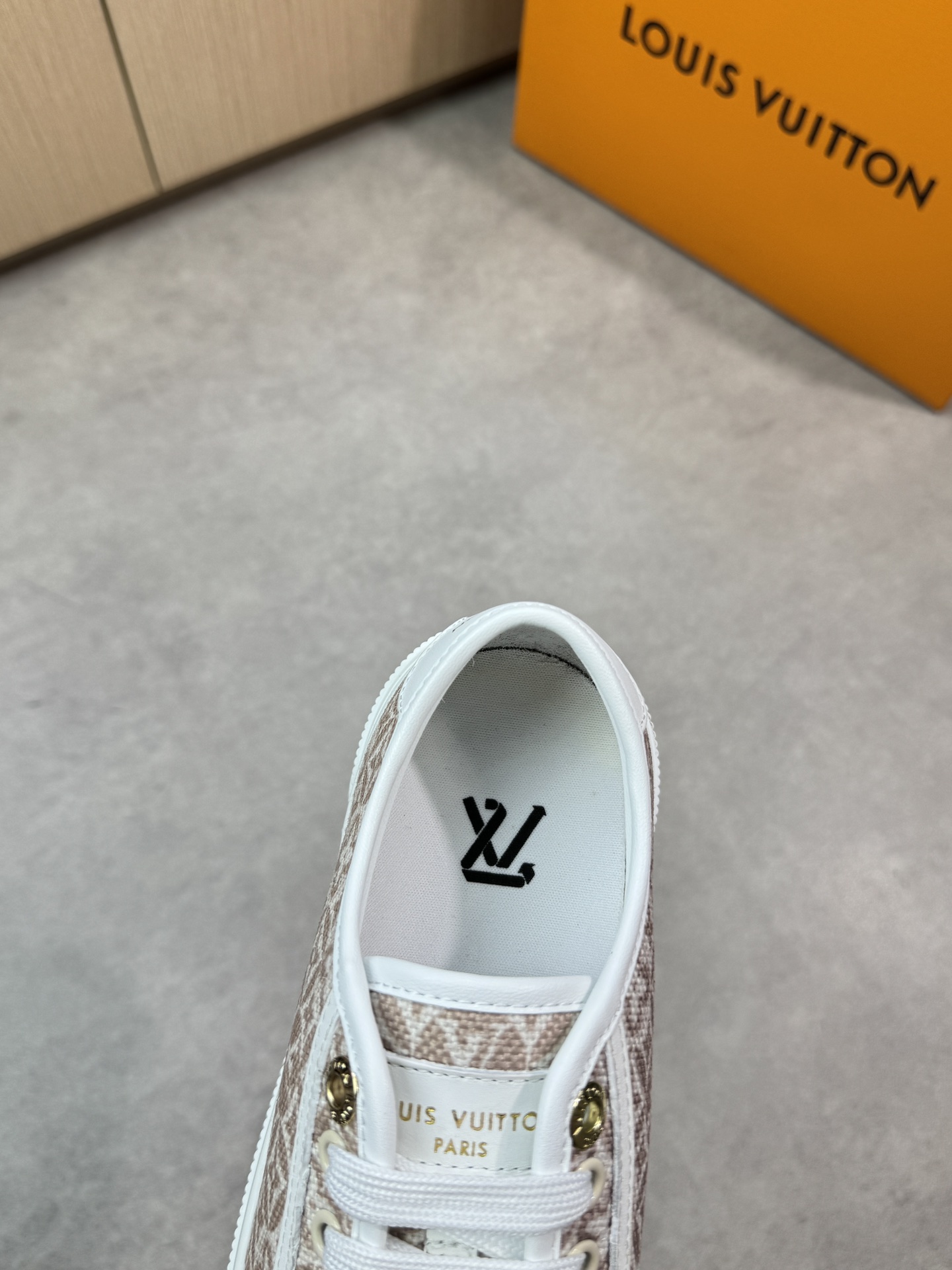 Louis Vuitton Women's LV Monogram Canvas Sneaker Beige/White 7 i1748537738 514 6