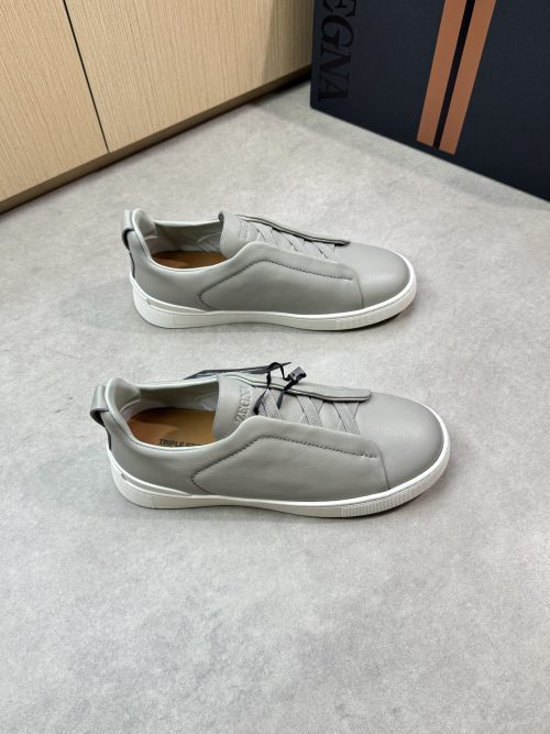 Zegna Premium Leather Slip-On Sneakers - Effortless Style and Comfort 1 Zegna Premium Leather Slip-On Sneakers - Effortless Style and Comfort