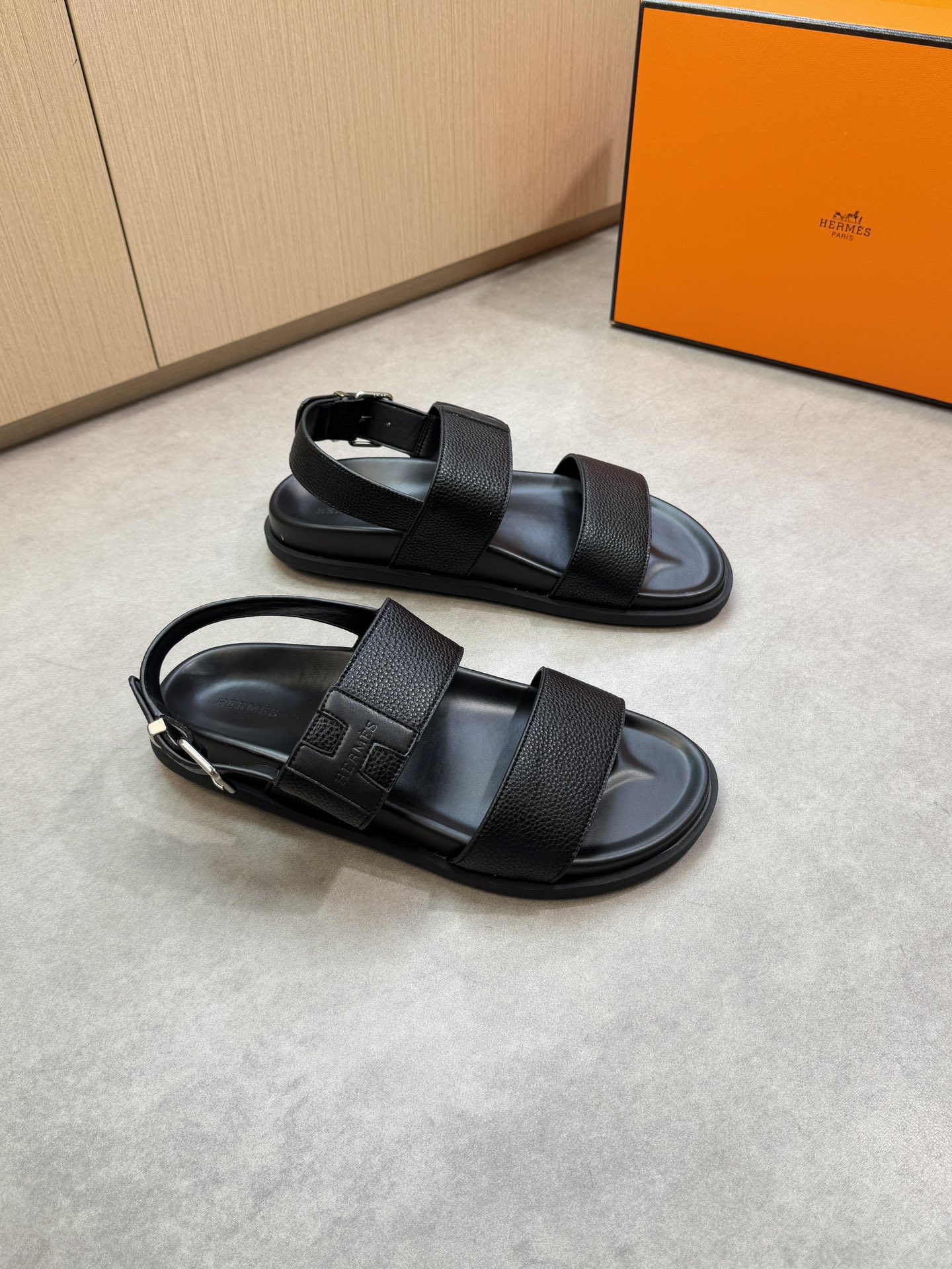 NO:356141,【HERMES】HERMES - High-end quality original casual sandals - Upper environmentally friendly lychewed calfskin, sewing brand 
