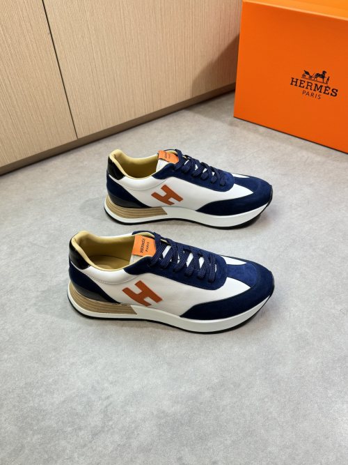 Hermes Men's Nappa and Suede 'H' Logo Sneakers - Stylish and Comfortable 1 Hermes Men's Nappa and Suede 'H' Logo Sneakers - Stylish and Comfortable
