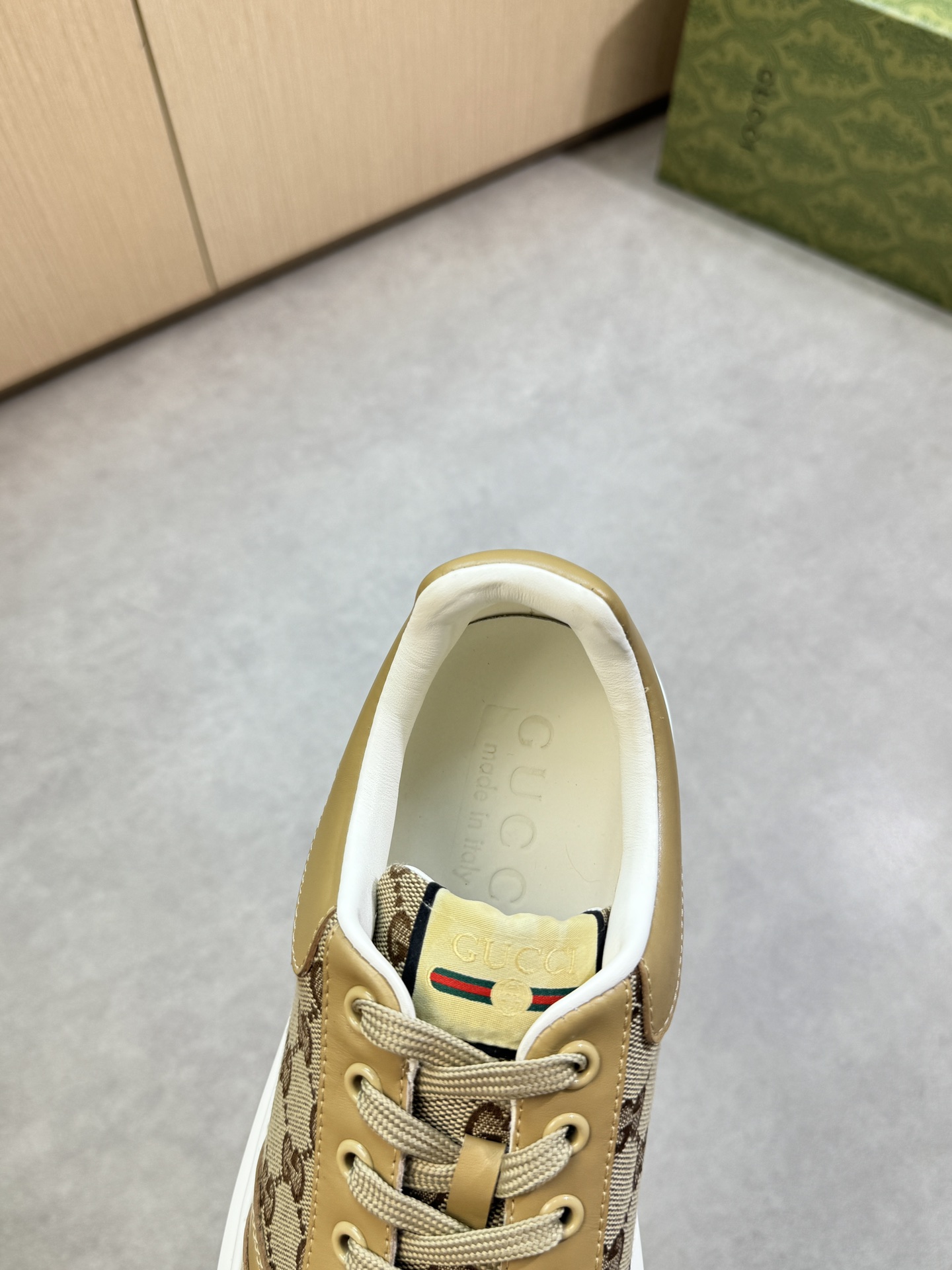 Gucci Monogram Leather Trim Sneakers, Iconic Design, Comfortable and Stylish 8 i1755016976 86 6