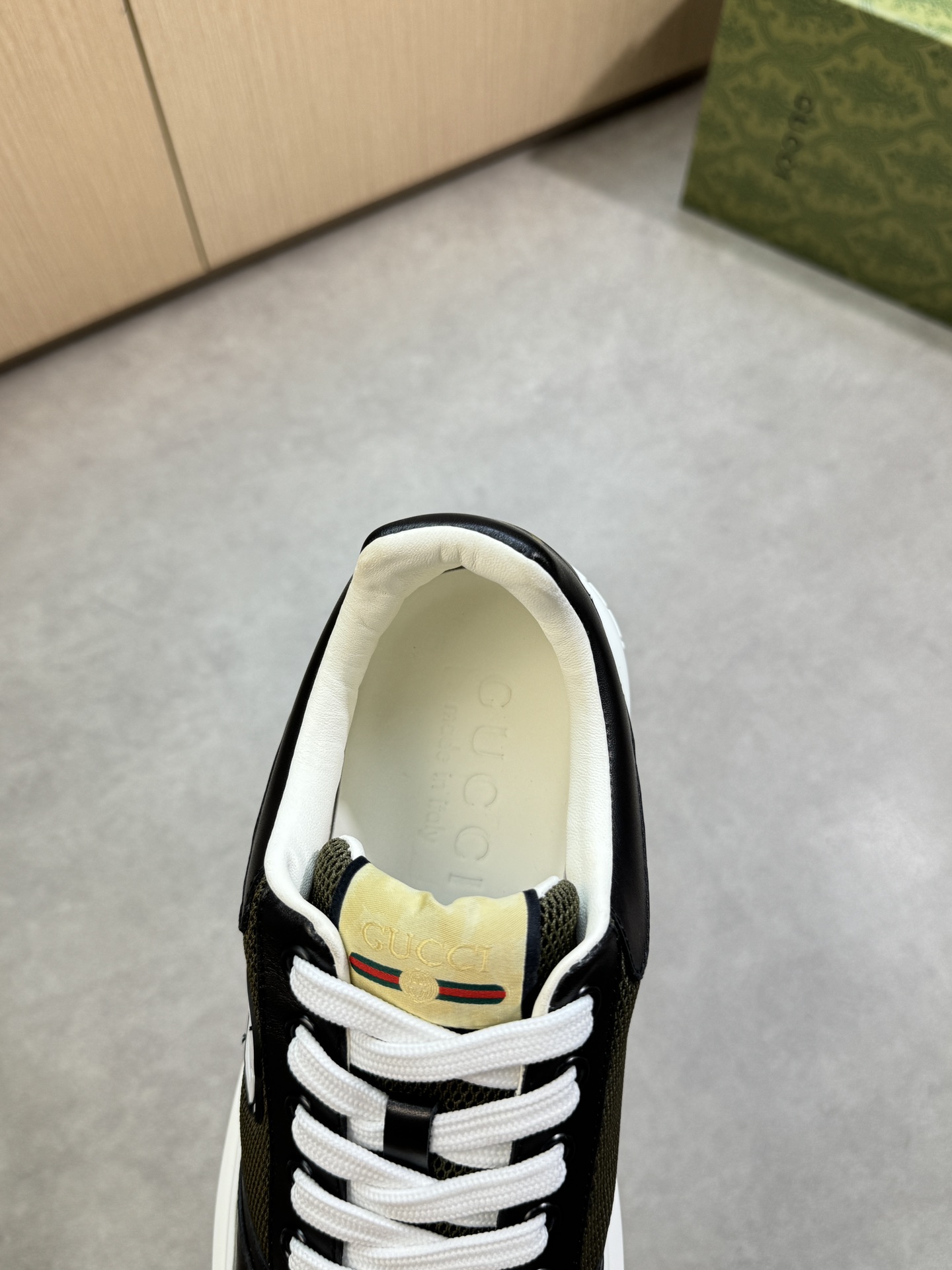 Gucci Men's Leather Trimmed Mesh Sneakers with Interlocking GG Logo 8 i1755017640 210 6