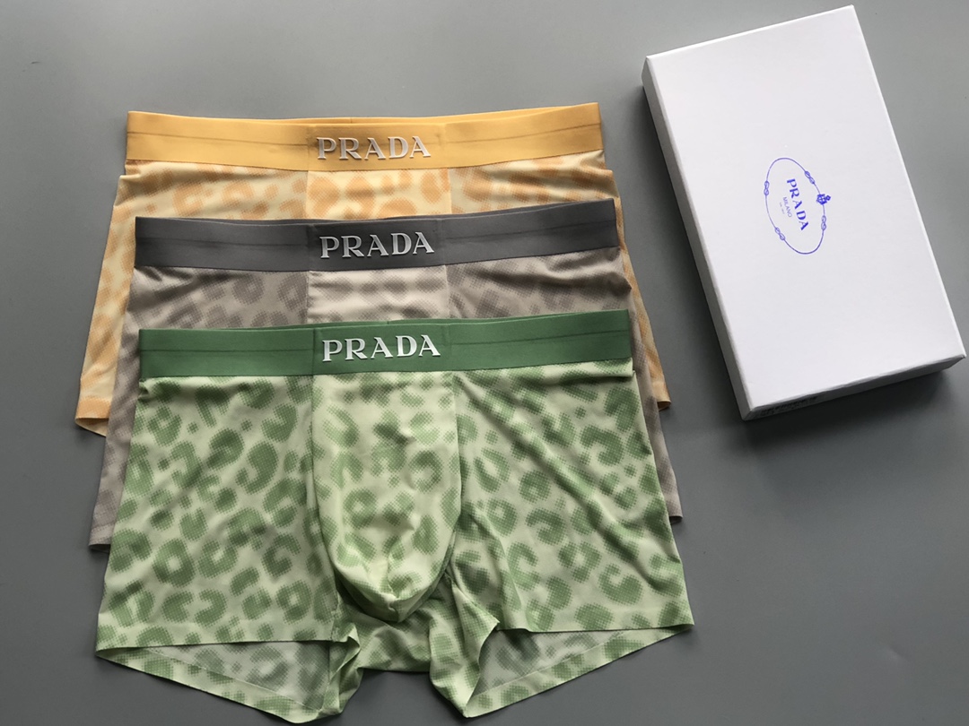 Calzoncillos Prada Hombre Ultra Finos con Estampado de Seda Helada