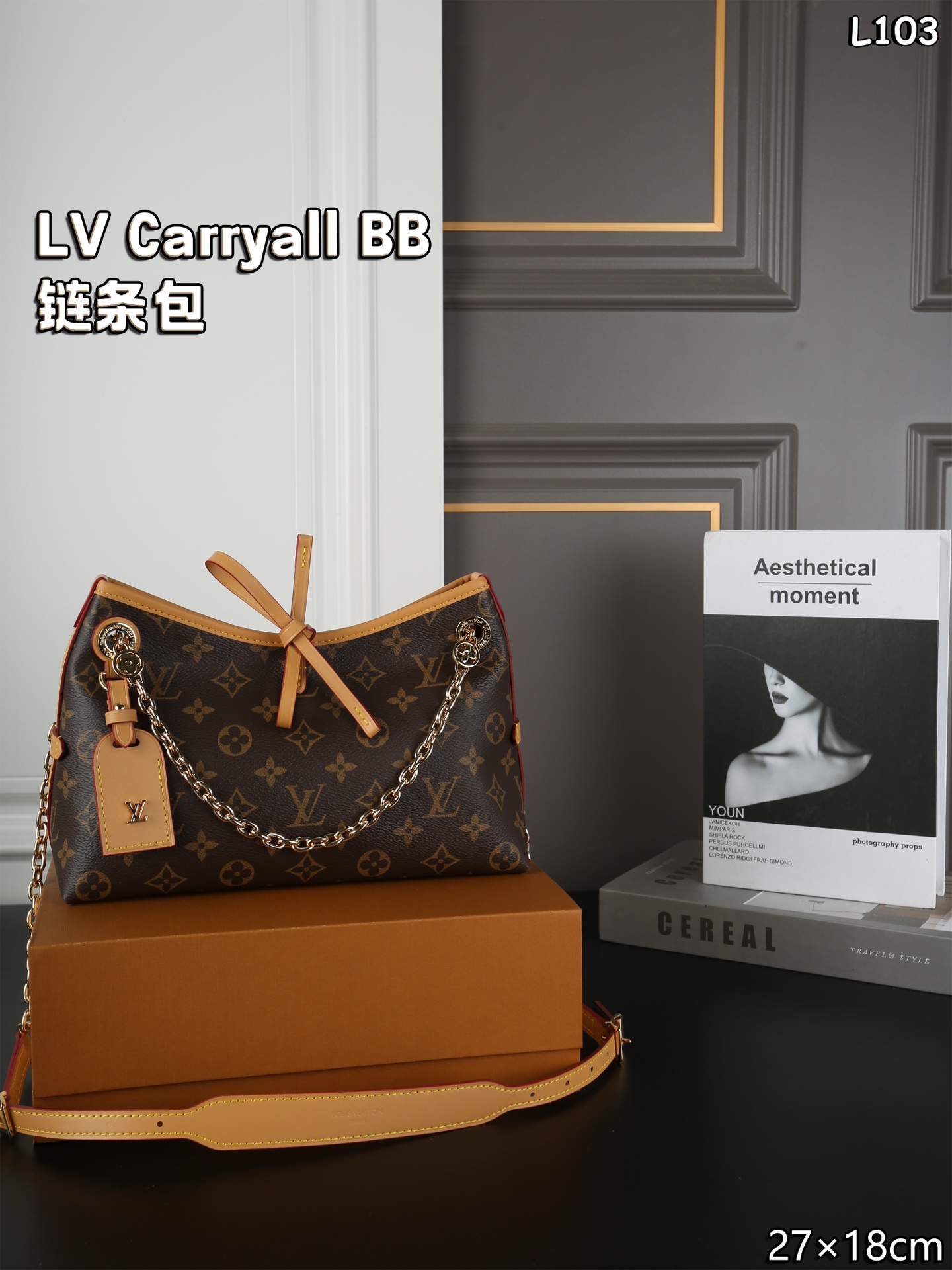 P200  全套礼盒
LV Carryall BB 链条包 单肩包 腋下包 托特购物袋 变码芯片
Lvcarryallbb
新款购物袋
背上秒变气质女神
容量杠杠的  日常出街完全拿捏！
时尚又不失优雅。 
尺寸：27×18