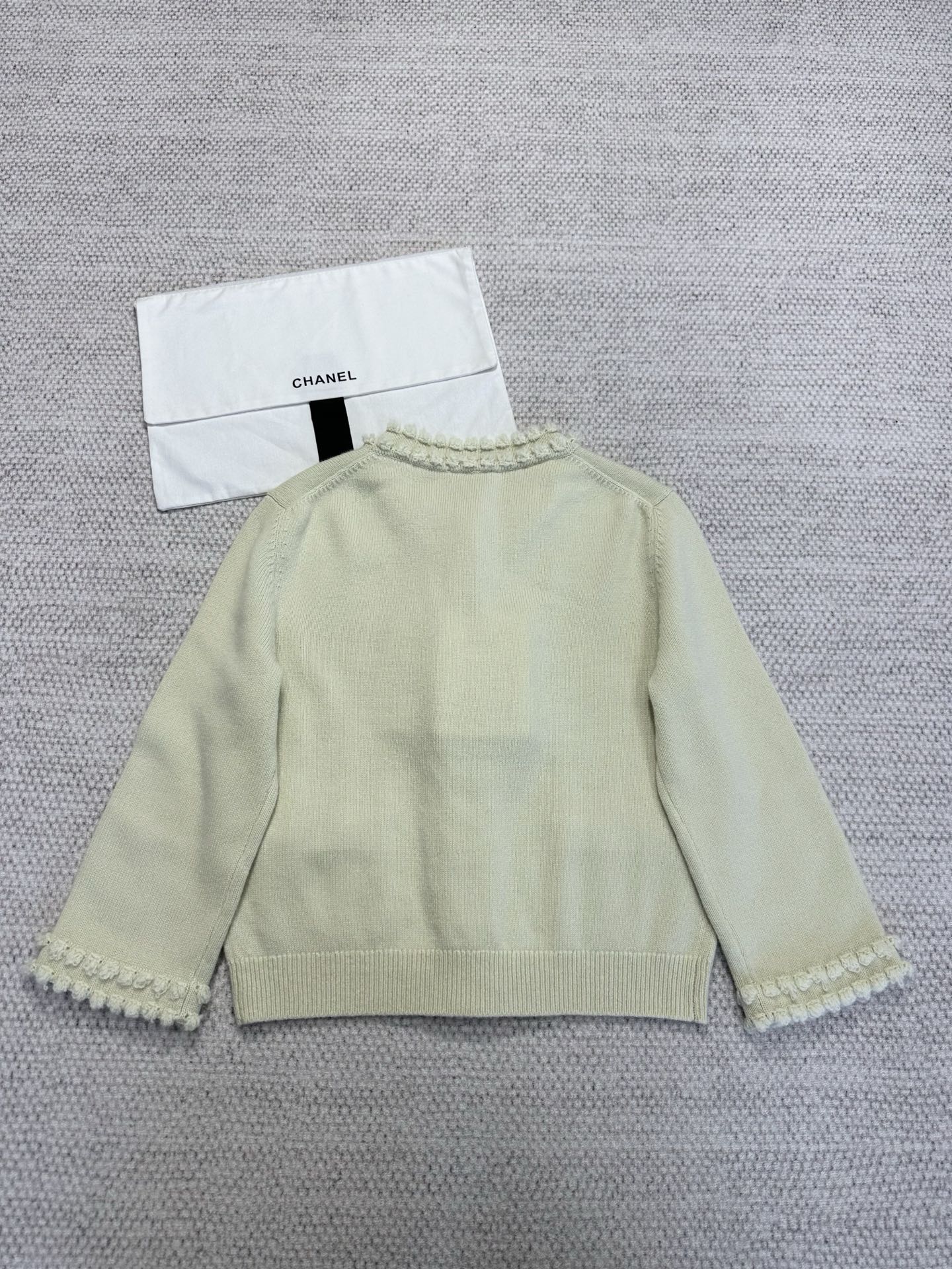Chanel Cashmere Knit Cardigan with Ruffle Trim and Decorative Buttons 3 i1749459102132 2775 0 1