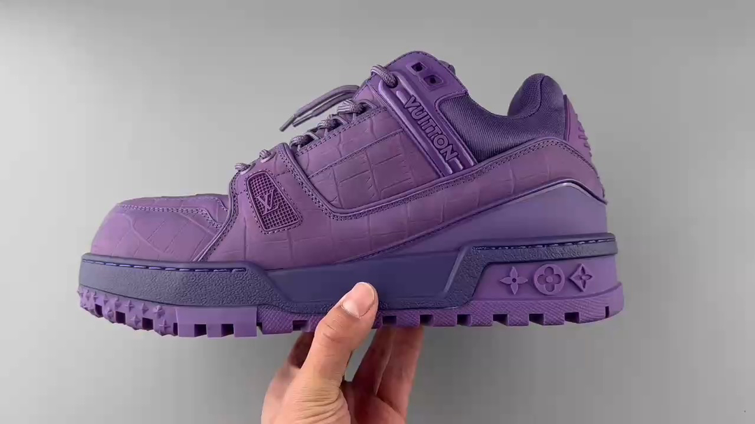 LV מקסי קטן שומן דינג עניב כנופיות נמוכות נעליים מזדמנים סגול ליגקי 🦞