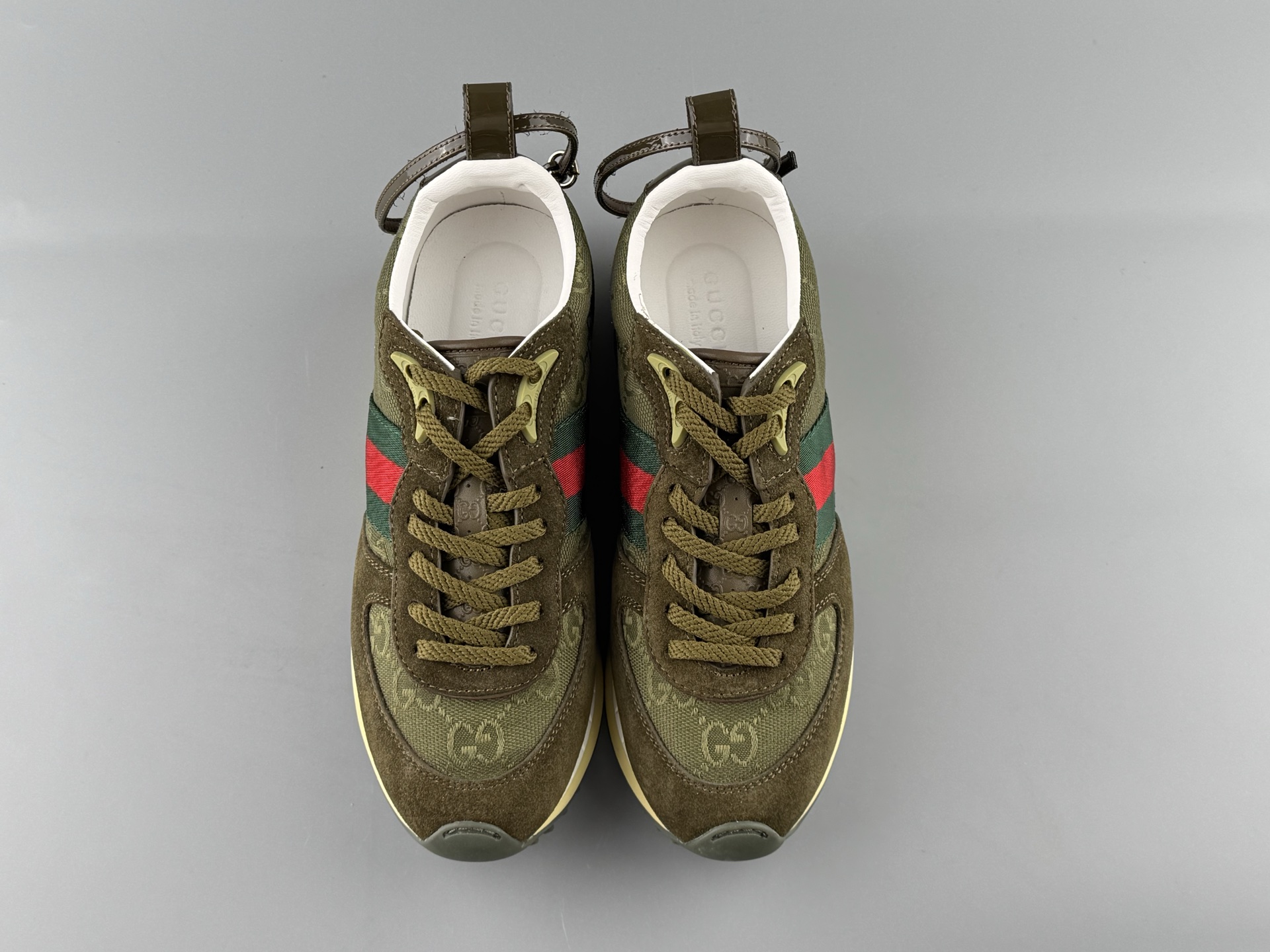 Gucci Re-Motion Green Sneakers Round Toe Lace Up Casual Shoes Unisex 9 i1759809356356 3281 0 7