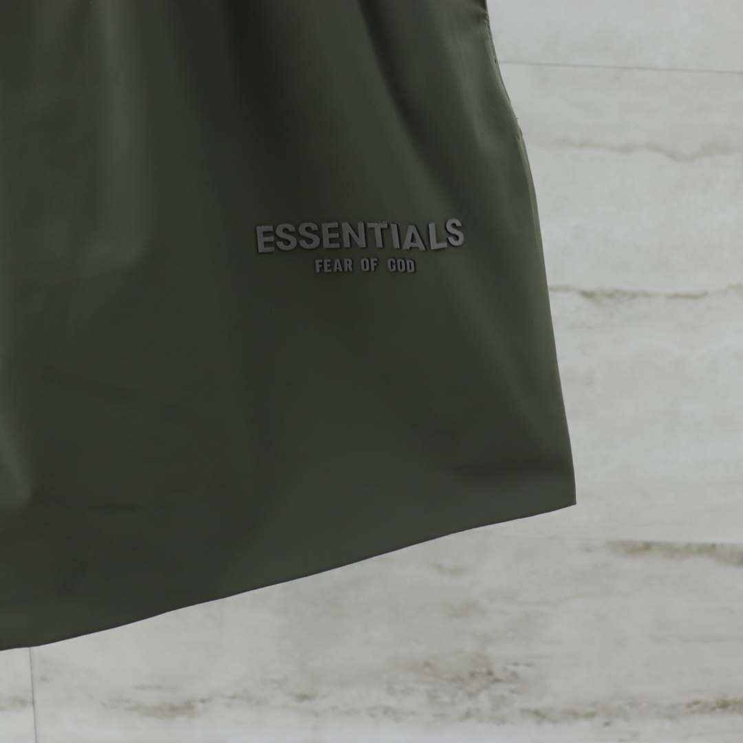 Fear of God Essentials Olive Green Shorts Swim Trunks, Size S-XL 5 i1716960064 5085 8