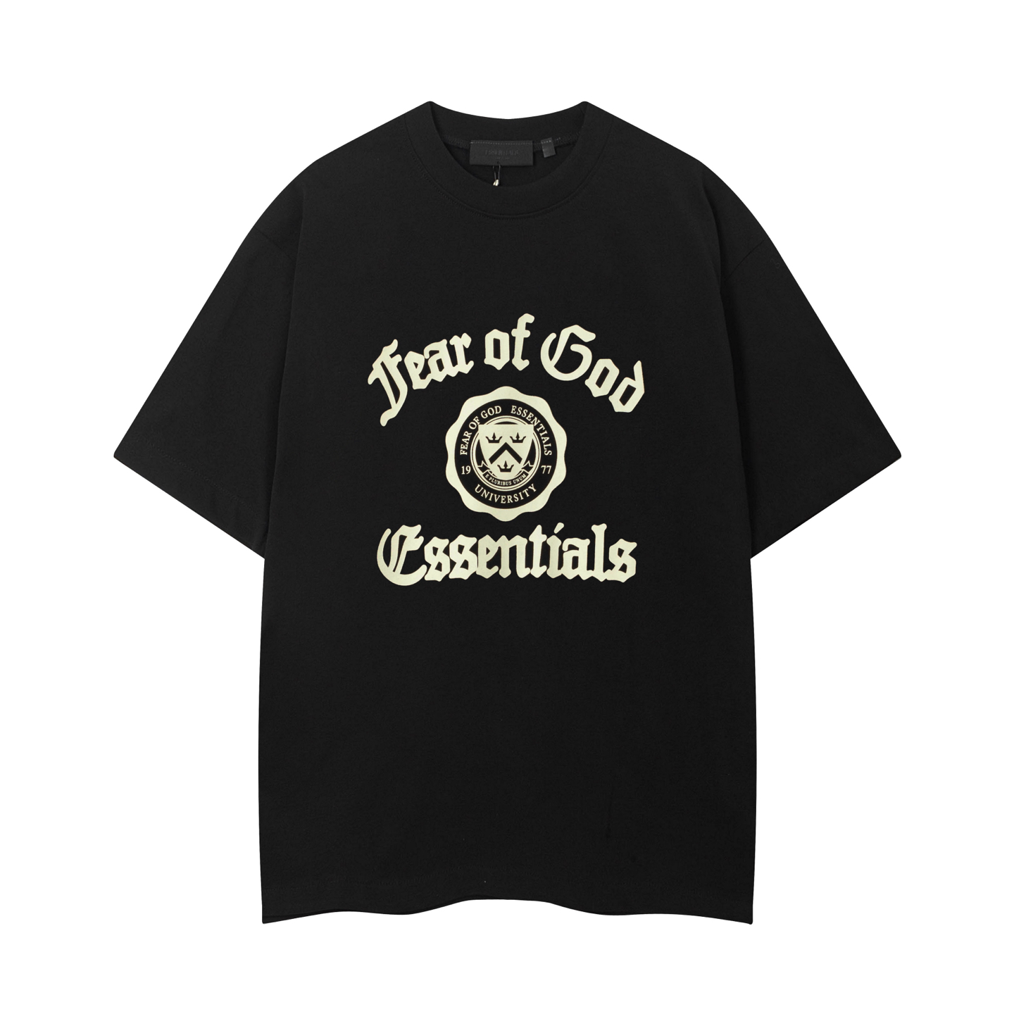 Fear of God Essentials University Black T-Shirt Crew Neck, Stylish and Comfortable 1 i1739952384361 8098 0 0