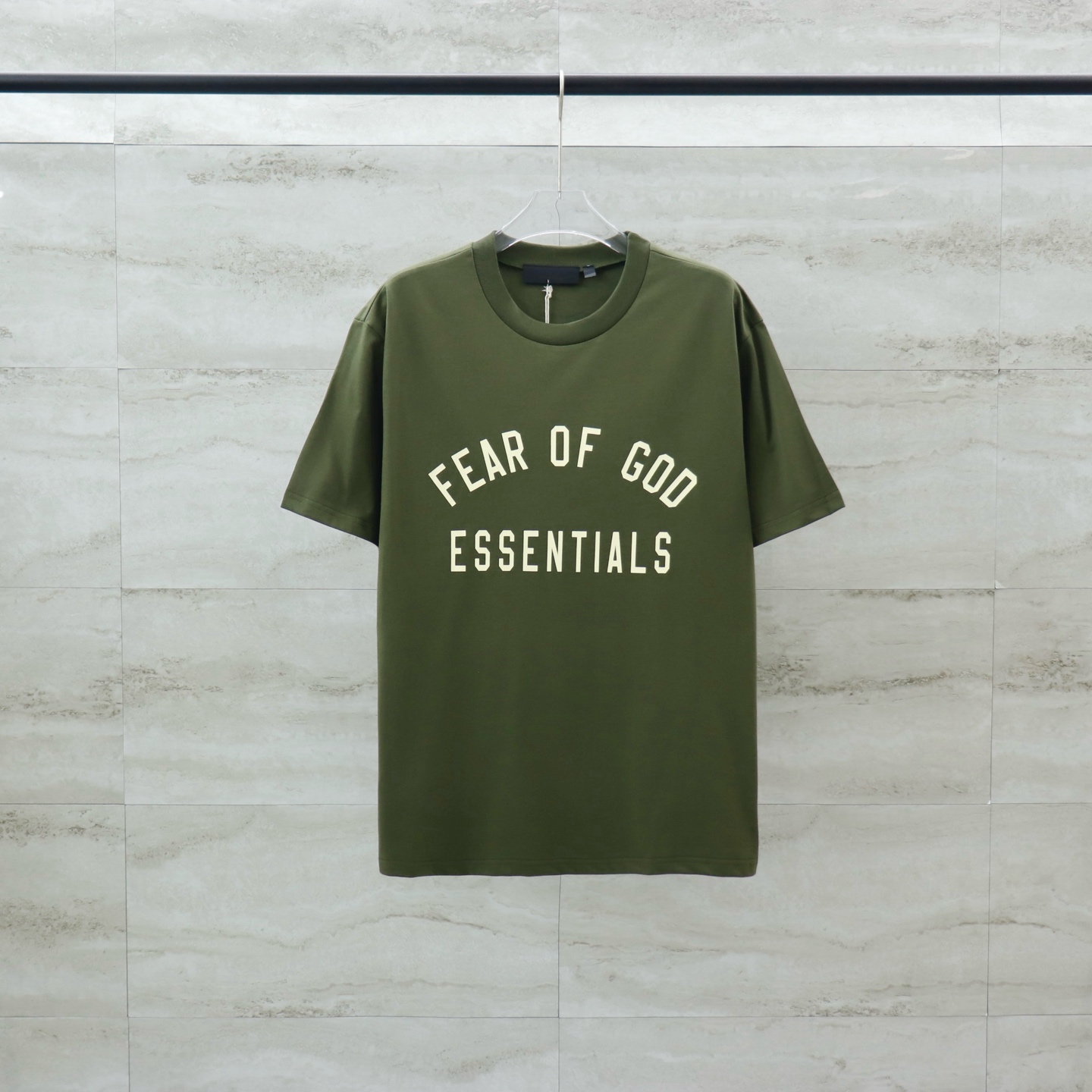 Fear of God Essentials Crew Neck T-Shirt - Olive Green, S-XL Available 2 i1740654117690 3167 0 6