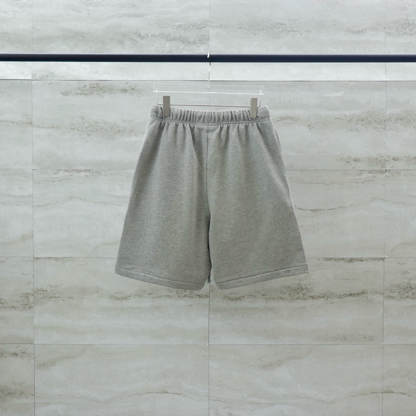 Fear of God Essentials Grey Cotton Blend Shorts with Drawstring Waist 2 i1740717023839 4181 0 1