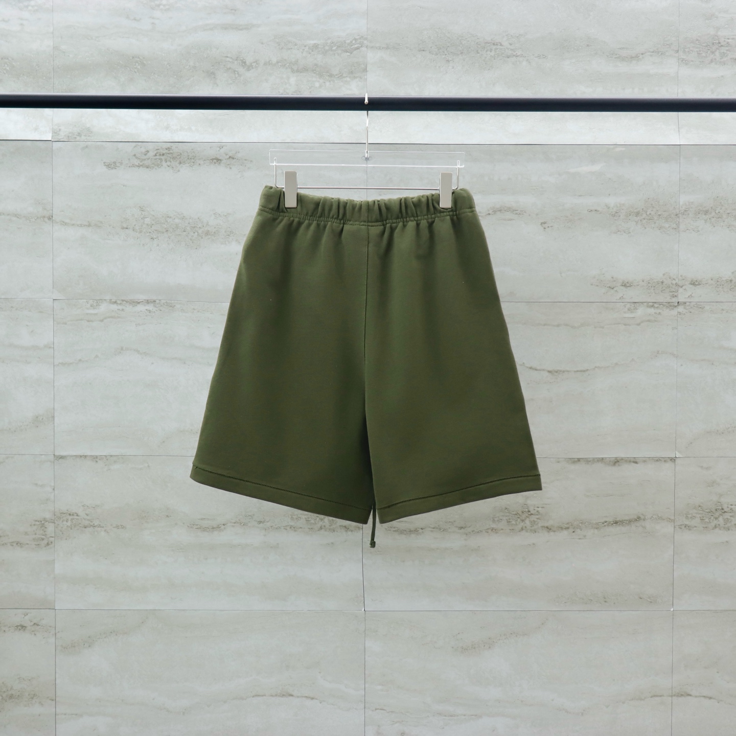 Fear Of God State Olive Green Cotton Blend Fleece Shorts S-XL 2 i1740717459714 4015 0 2