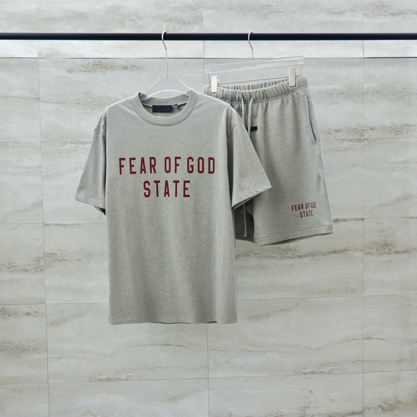 Fear of God Essential Grey Shorts Casual Cotton Blend S-XL 3 i1740718083254 1849 0 0