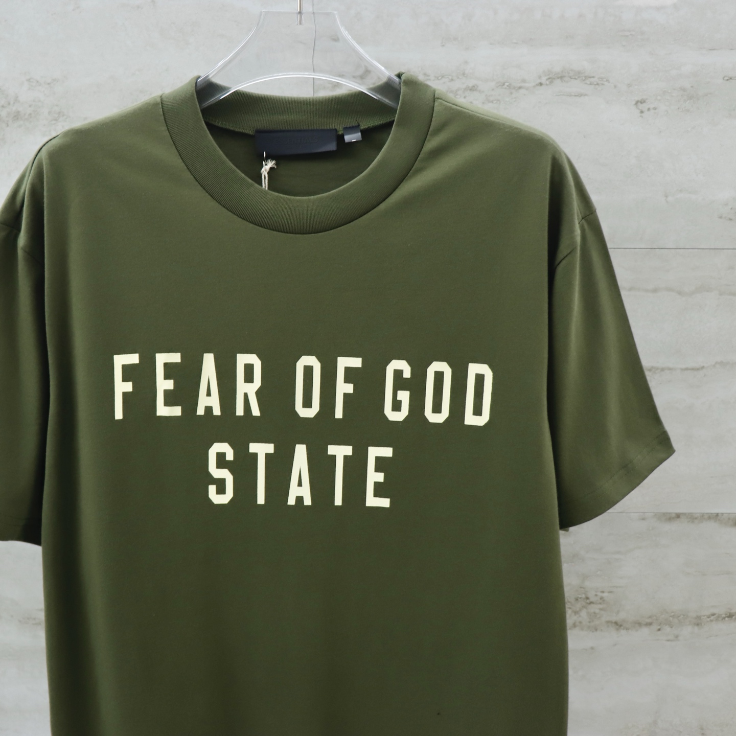 Fear of God State Crew Neck T-Shirt, Olive Green, S-XL 4 i1740718207189 7264 0 0