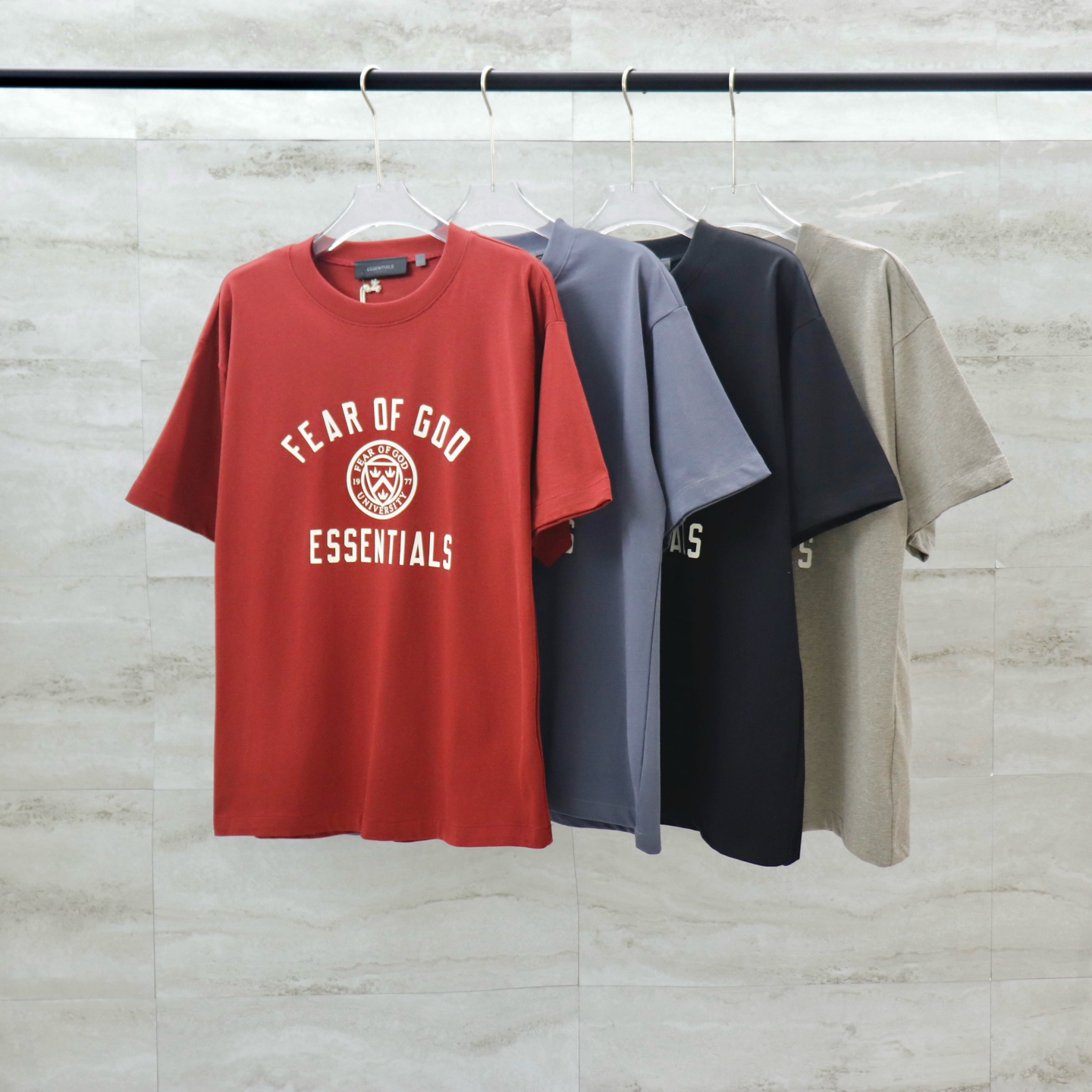 Fear of God Essentials Matching Set – T-Shirt and Shorts - Beige, Size S-XL 9 i1743143355978 6167 0 0