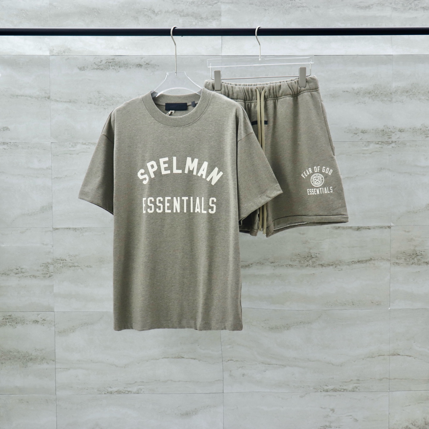 Fear of God Essentials Spelman Crew Neck T-Shirt and Short Set - S to XL