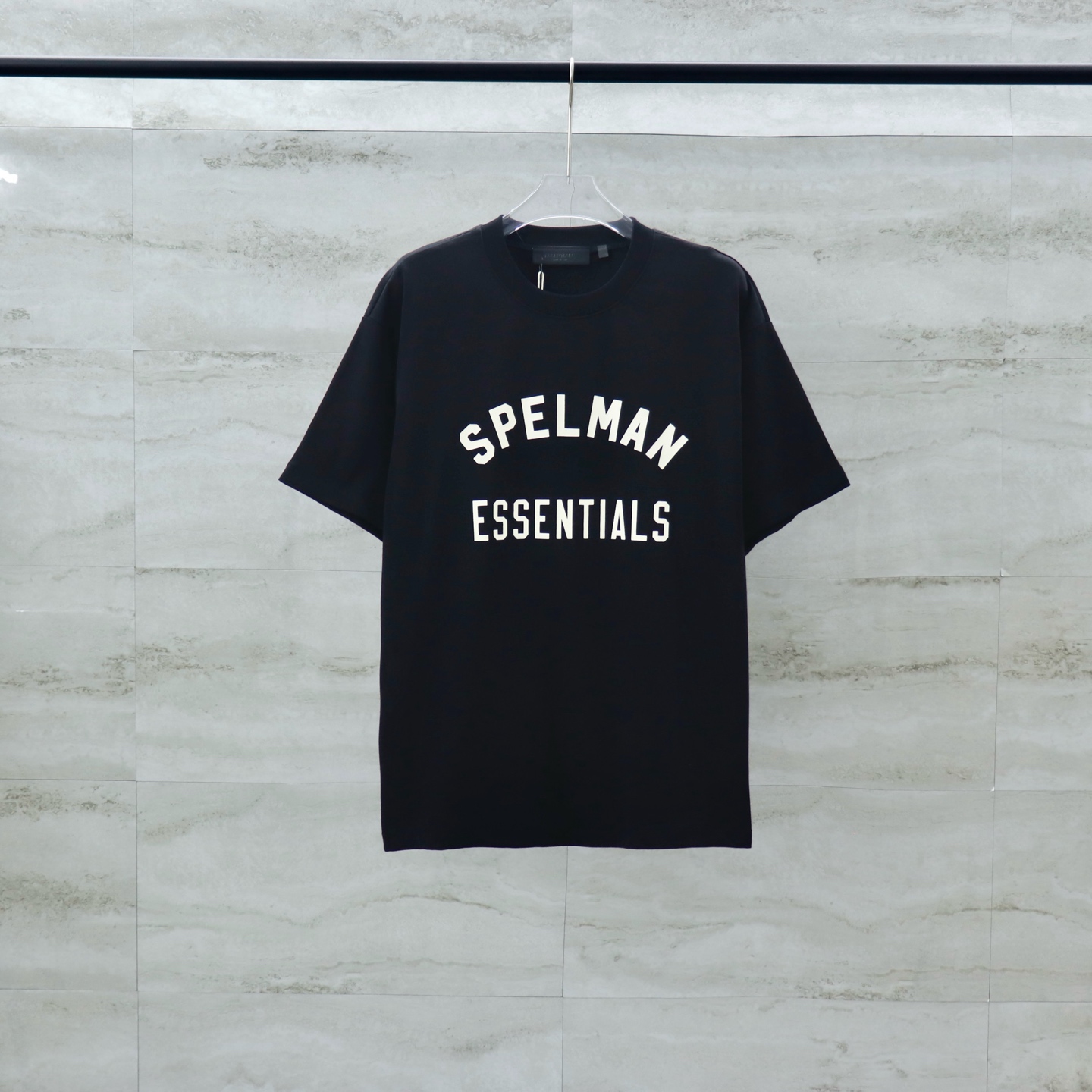 Fear of God Essentials "Spelman" Crew Neck T-Shirt - Black Cotton Tee 1 i1743145420065 9965 0 1
