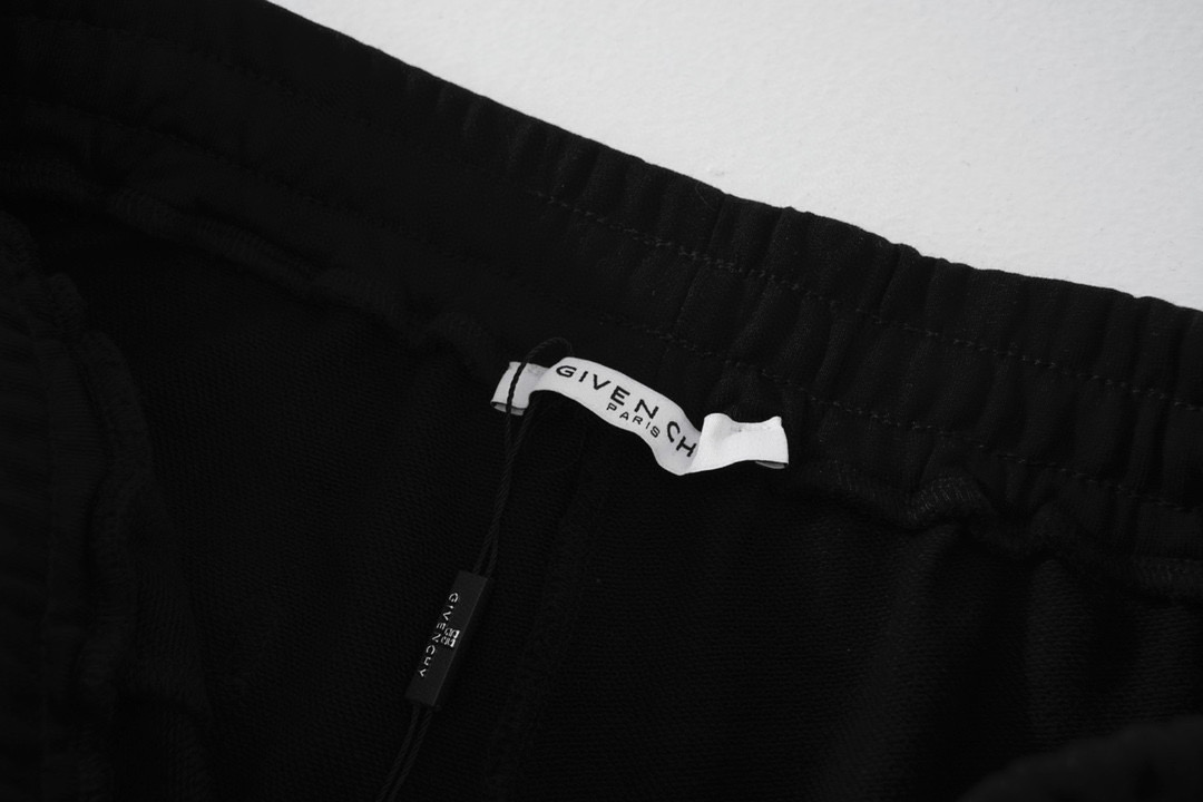 Givenchy Men's Black Cotton Blend Logo Print Drawstring Sweat Shorts 8 i1745828176582 6704 0 8