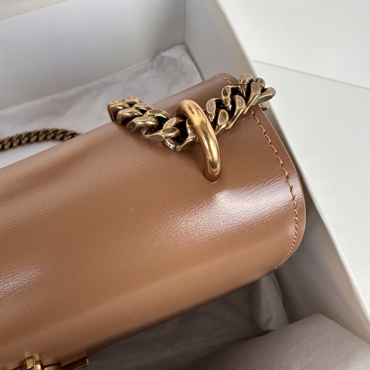 Yves Saint Laurent Sunset 22cm Bag, Brown Leather with Gold-Tone Hardware 8 i1745218797816 7525 0 7