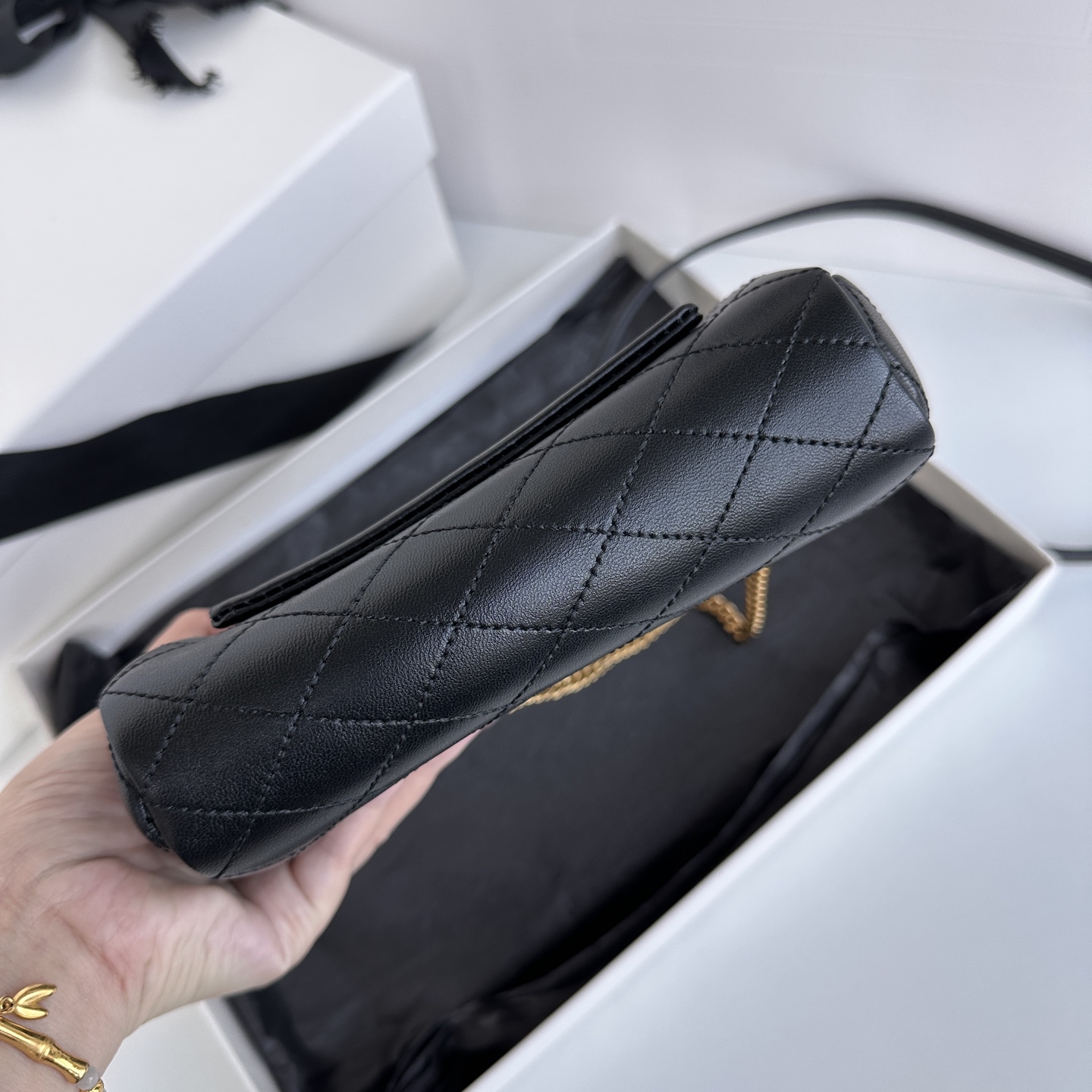 Yves Saint Laurent Mini Nolita Leather Shoulder Bag - Black, 18x13x6cm 6 i1745222216760 7737 0 4