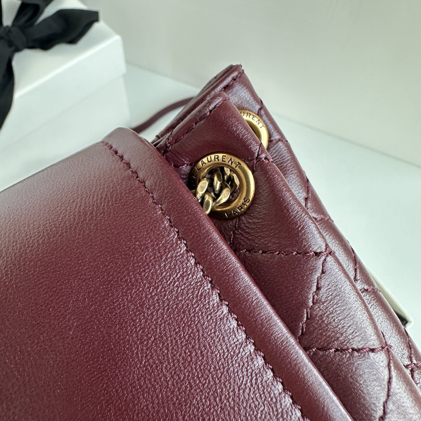 Yves Saint Laurent Mini Nolit Burgundy Leather Shoulder Bag - 18x13x6cm 7 i1745223678568 9194 0 6