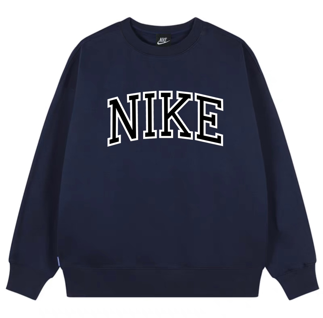 供货价:65💰新品卫衣发布会♻️纯棉毛圈设计,300克足重量,贸易出口货,原包装吊牌（另有38💴华棉版本340克推荐入手）可以随意来图订制 支持一件代发 批发 等  
nike 经典款全棉加厚320g休闲圆领套头卫衣
全套包装 高品质
卫衣采用320g多支纱线纺织工艺 手感厚实
全棉面料 透气舒适 顶级质感
颜色：图示颜色
尺码：M L XL
 胸围 肩宽 袖长 衣长
M 62 63.5 53 70
L 64 65.5 54.5 72
XL 66 67.5 56 74
尺码 建议身高 建议体重
M 160cm-170cm 50kg-65kg
L 170cm-180cm 65k g-85kg
XL 180cm-195cm 85kg-115kg