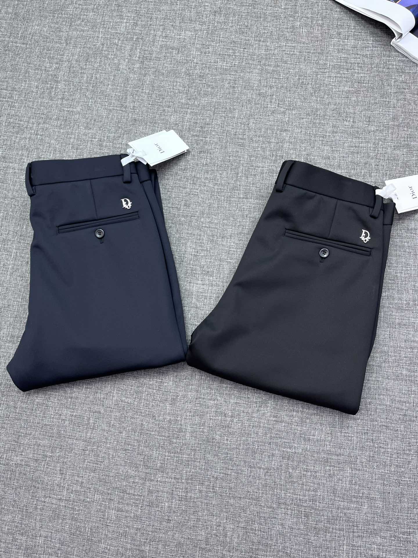 Dior Kleding Broek Zwart Grijs Platina Wit Mannen Katoen Herfst/winter collectie Casual