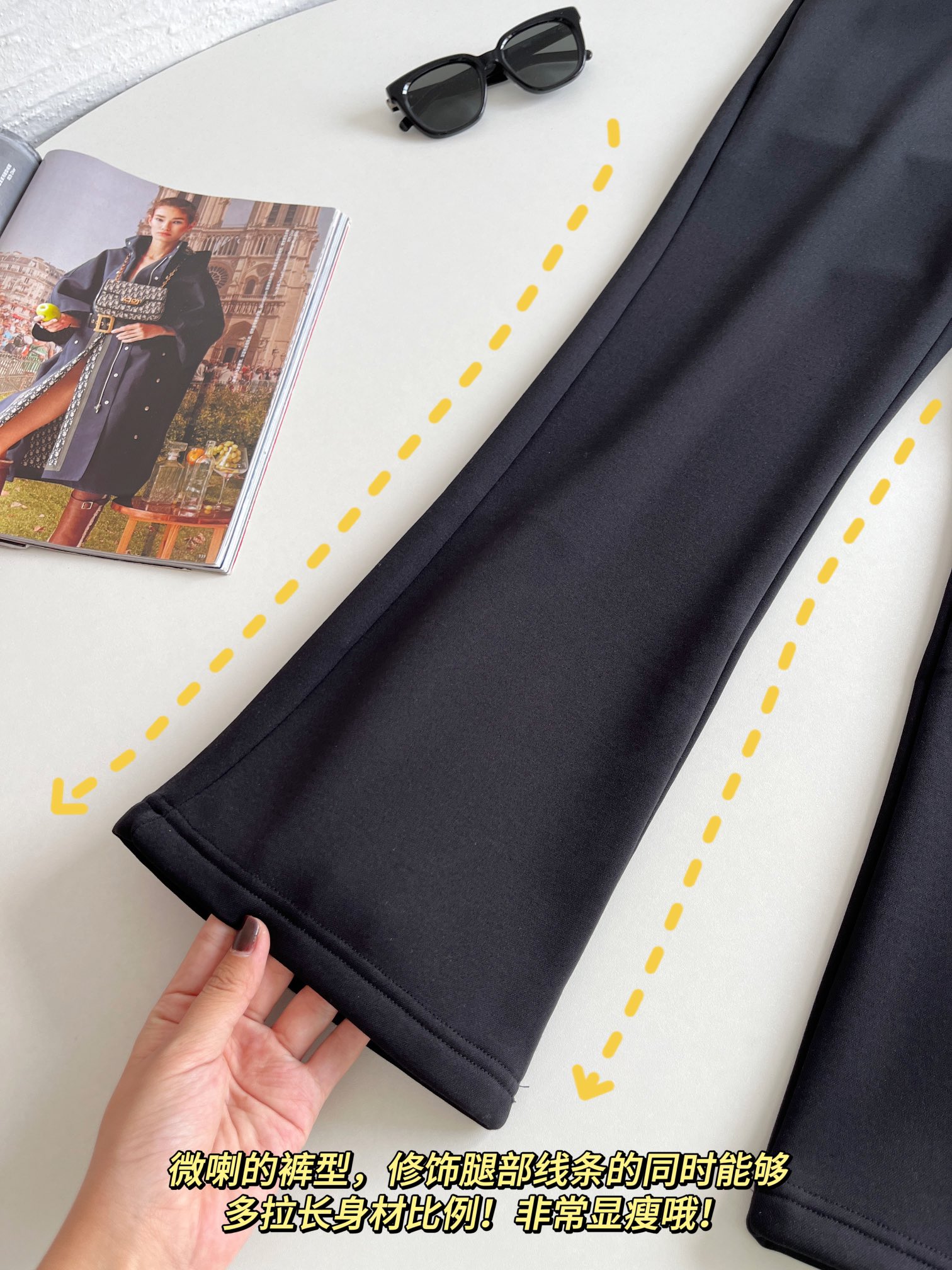 **Classic Heavyweight Ponte Sculpting Micro-Flare Trousers** - Comprehensive 5