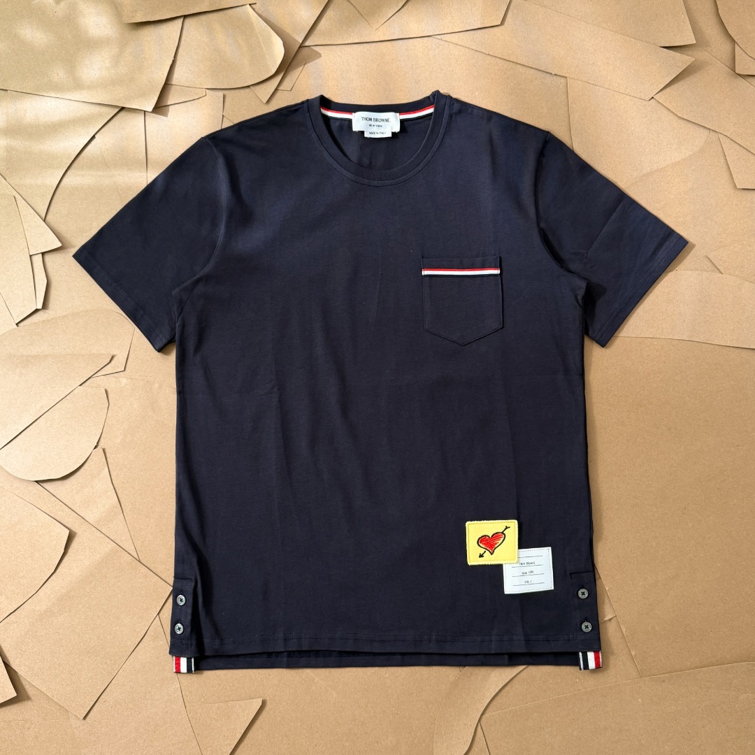 Thom Browne Men's Slim Fit Short-Sleeve T-Shirt with Pocket