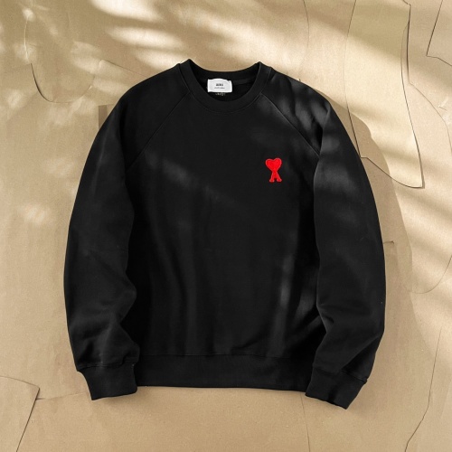 Ami Paris Heart Logo Crewneck Sweatshirt - Unisex Relaxed Fit 1 Ami Paris Heart Logo Crewneck Sweatshirt - Unisex Relaxed Fit