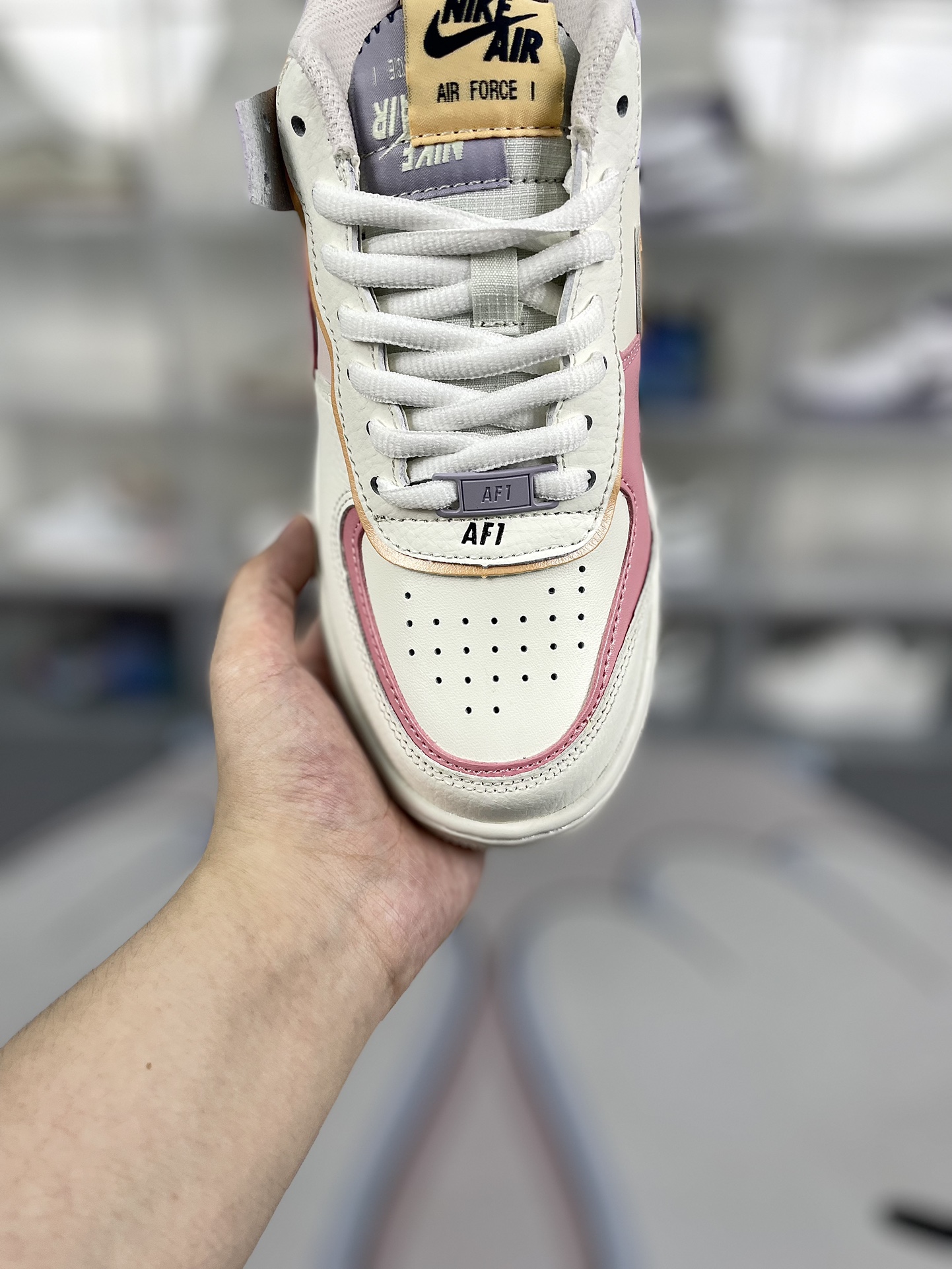 Nike Air Force 1 Shadow Women's Low Top Sneaker - White/Pink/Purple 6 i1719433452 3 0