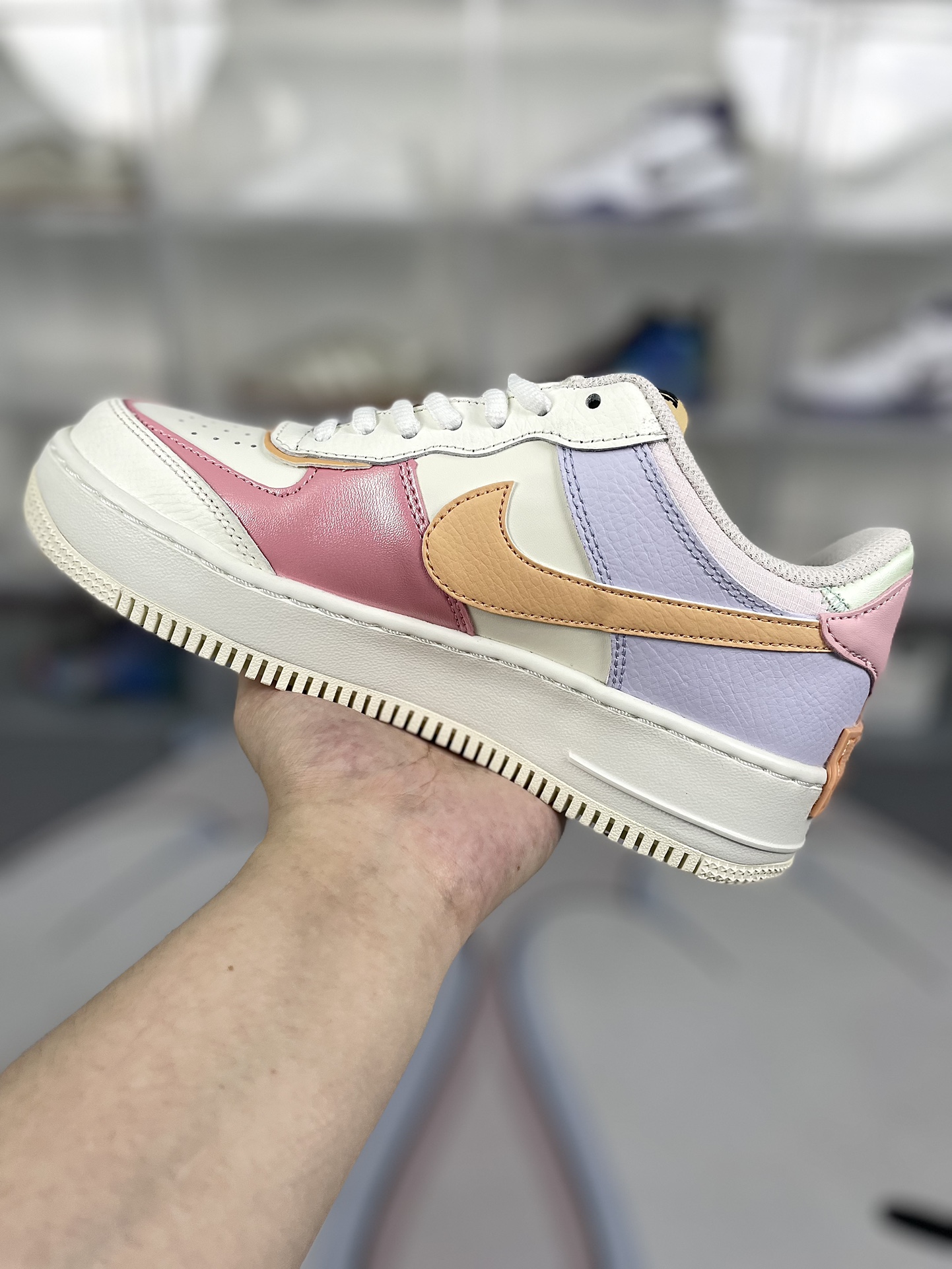 Nike Air Force 1 Shadow Women's Low Top Sneaker - White/Pink/Purple 3 i1719433452 4964 0
