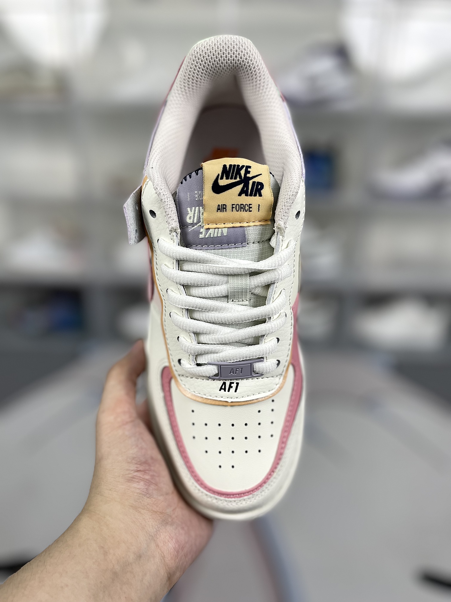 Nike Air Force 1 Shadow Women's Low Top Sneaker - White/Pink/Purple 5 i1719433452 5765 0