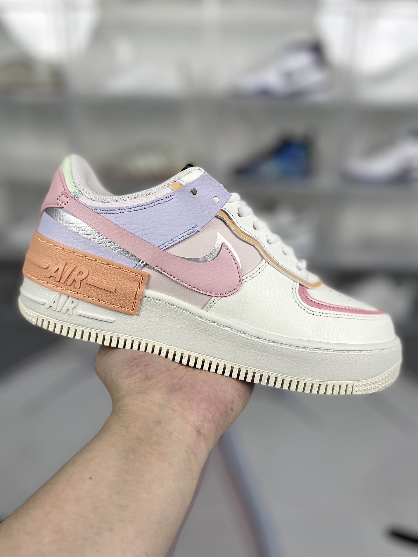 Nike Air Force 1 Shadow Women's Low Top Sneaker - White/Pink/Purple 2 i1719433452 9586 0