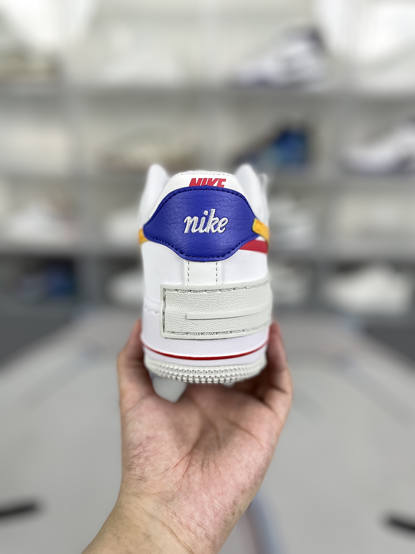 Nike Air Force 1 Shadow Women's Sneaker White/Yellow/Blue DZ1847-100 3 i1719518684 4193 7