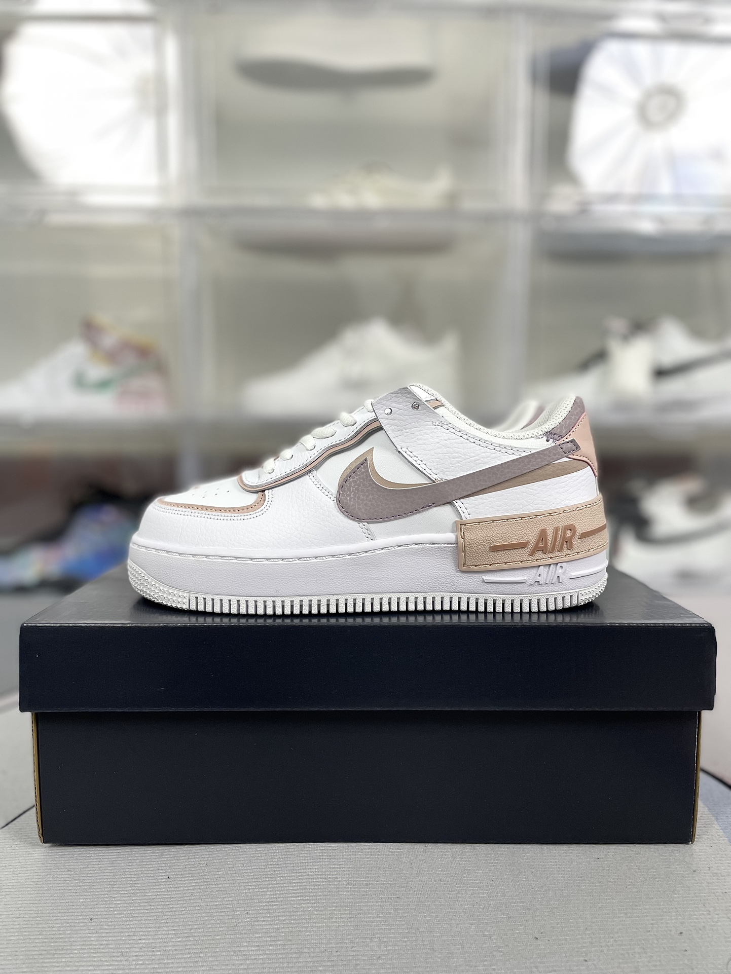 Nike Air Force 1 Shadow Women's Low-Top Sneaker - White/Pink, Durable Comfort 9 i1719778791 1891 0