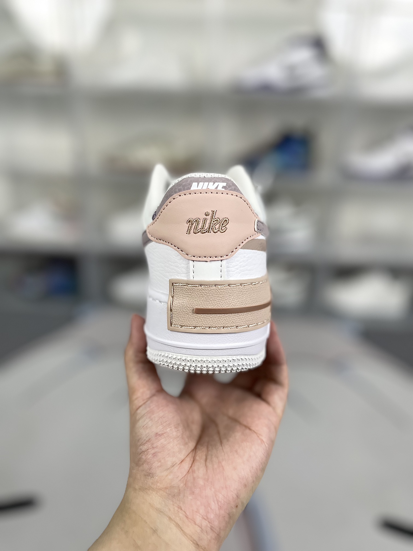 Nike Air Force 1 Shadow Women's Low-Top Sneaker - White/Pink, Durable Comfort 4 i1719778791 5776 0