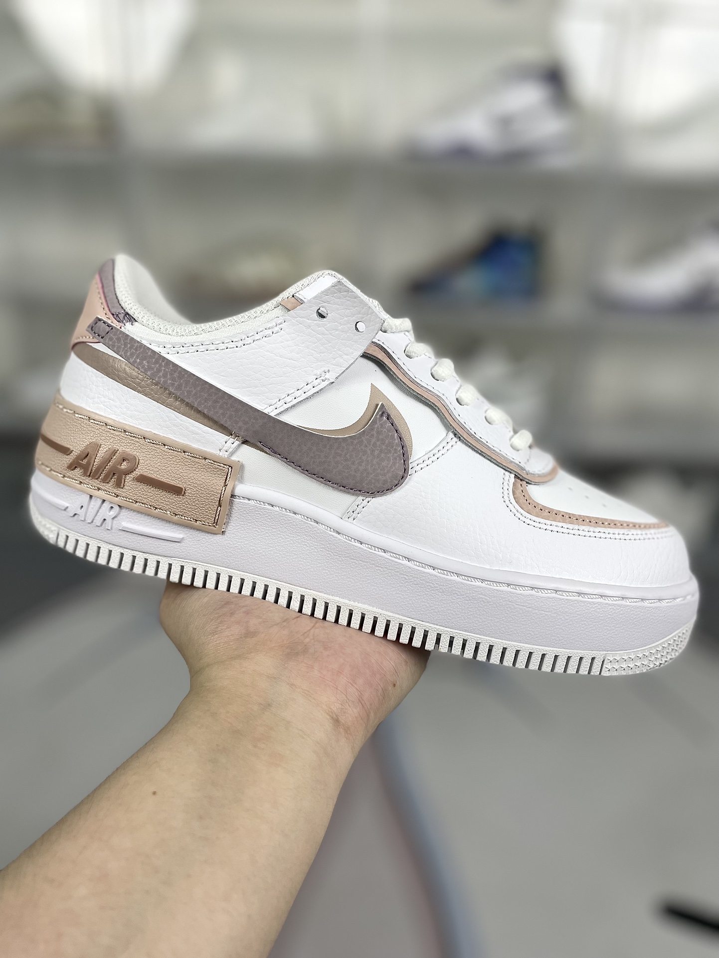 Nike Air Force 1 Shadow Women's Low-Top Sneaker - White/Pink, Durable Comfort 2 i1719778791 6762 0