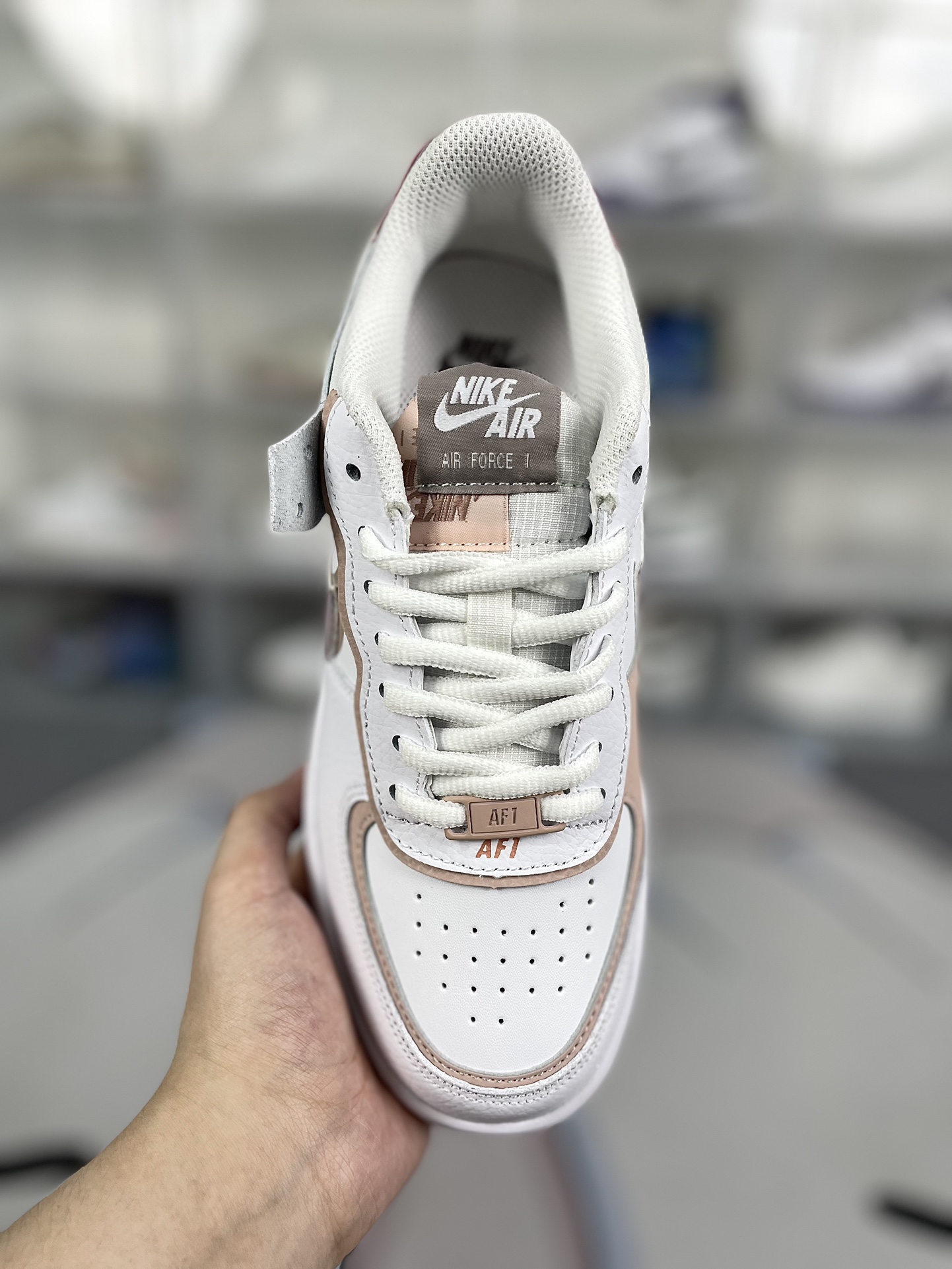 Nike Air Force 1 Shadow Women's Low-Top Sneaker - White/Pink, Durable Comfort 5 i1719778791 7991 0