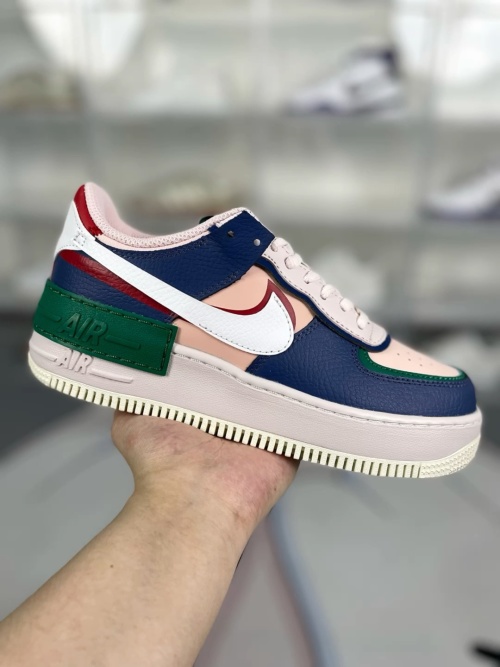 Nike Air Force 1 Shadow Women's Sneaker Low-Top Basketball Shoes Blue Pink 11 Nike Air Force 1 Shadow Women's Sneaker Low-Top Basketball Shoes Blue Pink