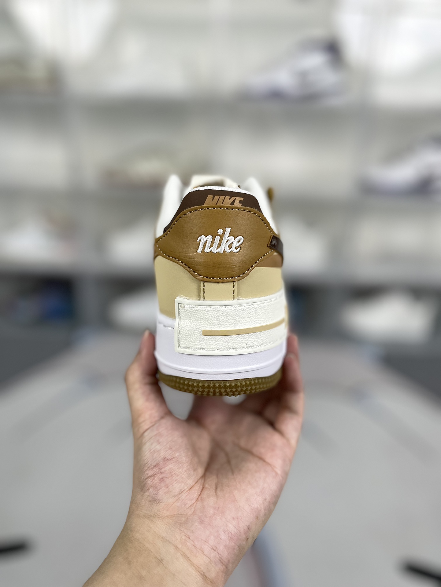 Nike Air Force 1 Shadow Low Women's Sneaker White Brown DZ1847-106 4 i1720547331 7895 0