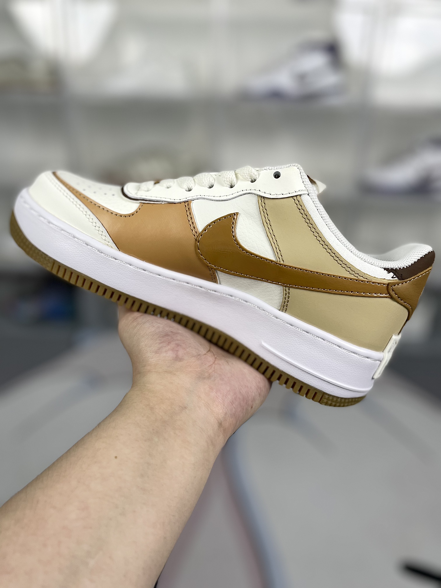 Nike Air Force 1 Shadow Low Women's Sneaker White Brown DZ1847-106 3 i1720547331 9211 0