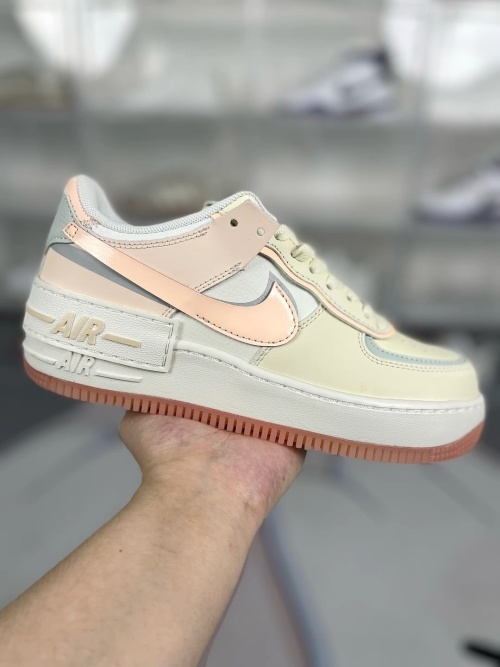 Nike Air Force 1 Shadow Low-Top Sneaker - Women's Pastel Pink/Grey Colorway 3 Nike Air Force 1 Shadow Low-Top Sneaker - Women's Pastel Pink/Grey Colorway