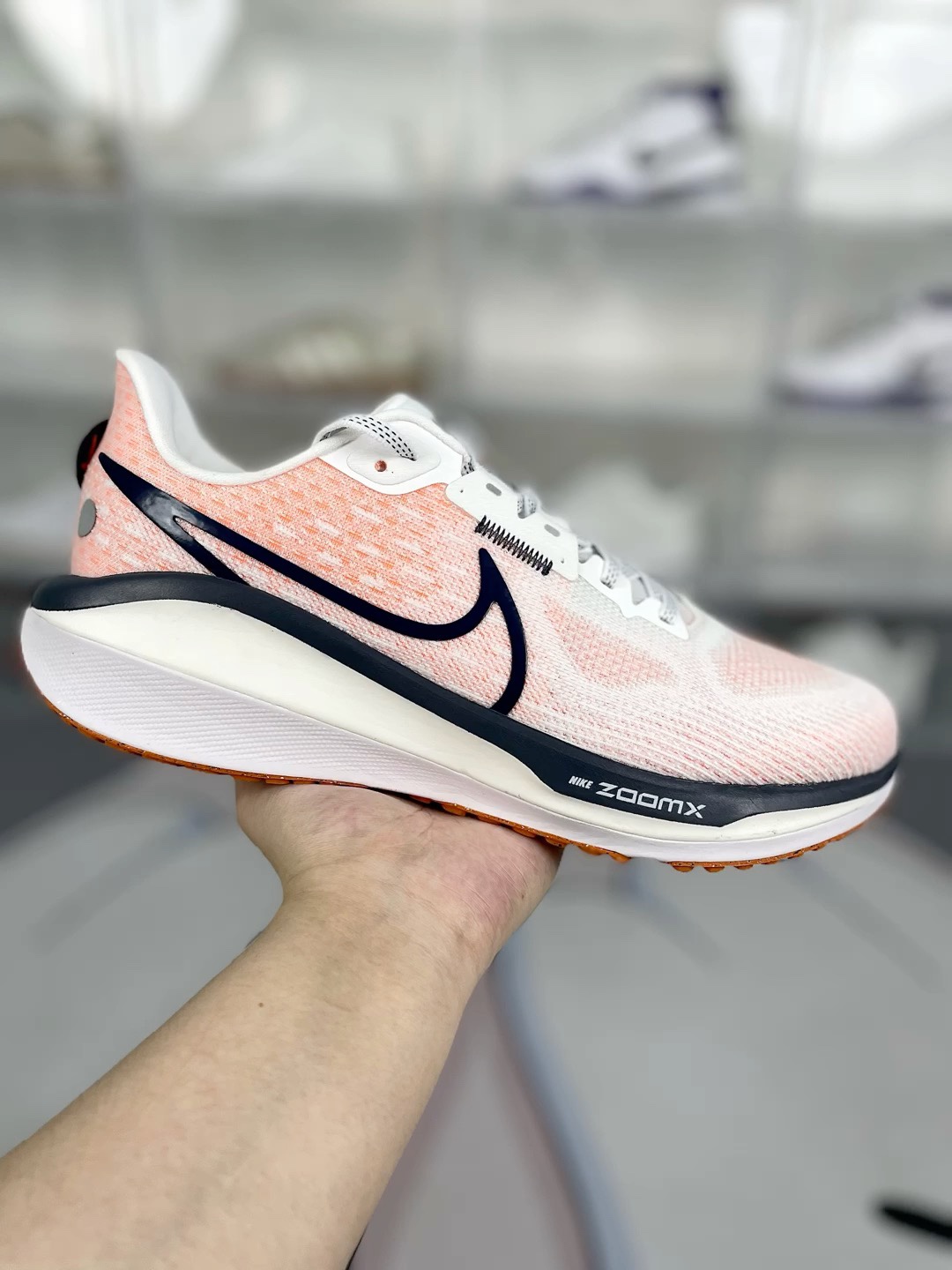 Nike Air Zoom Vomero 17 Running Shoes - White/Pink/Blue - FB1309-102