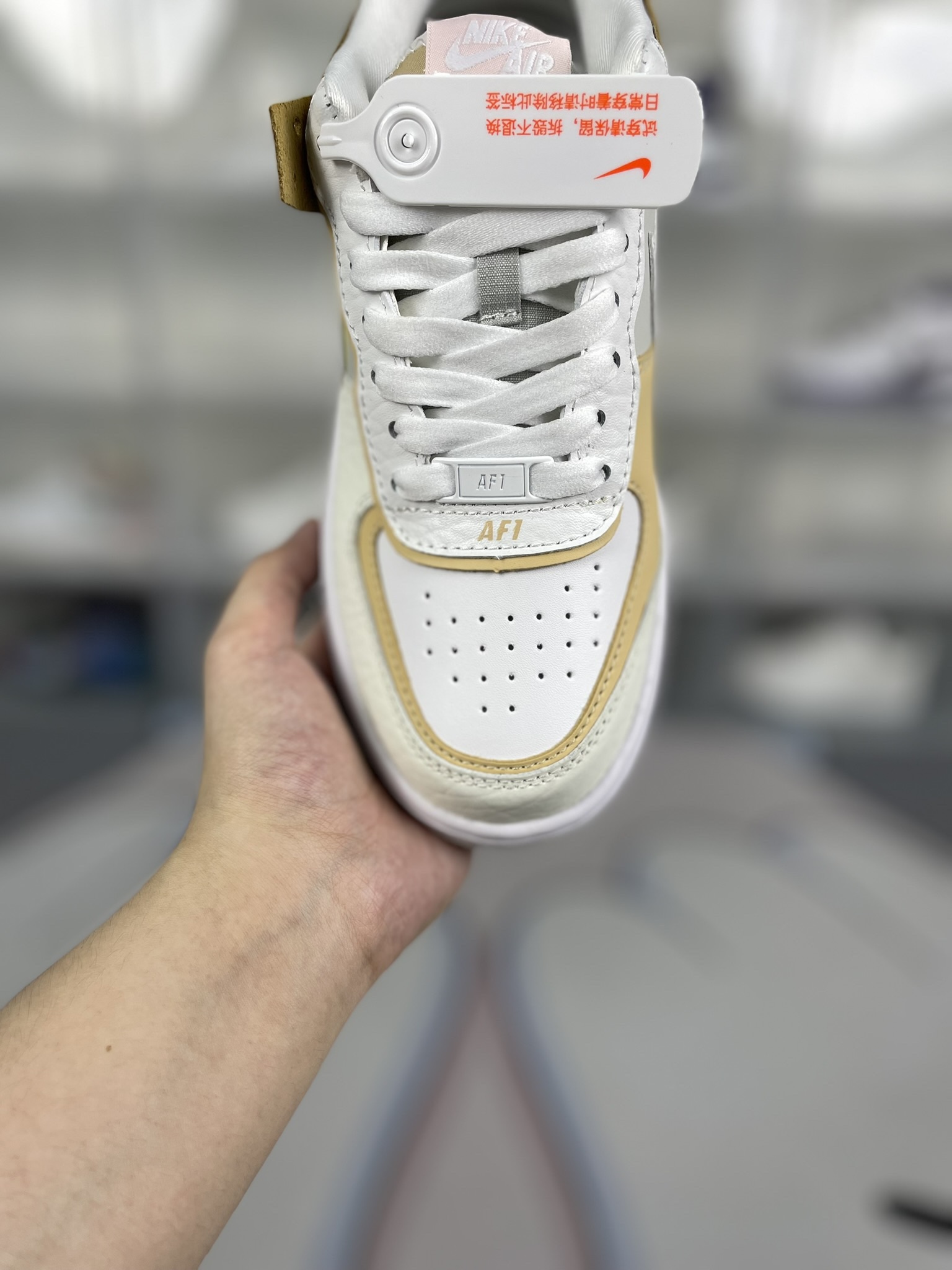 Nike Air Force 1 Shadow: Low-Top Sneakers in White, Pink & Yellow 6 i1722626195 4971 8